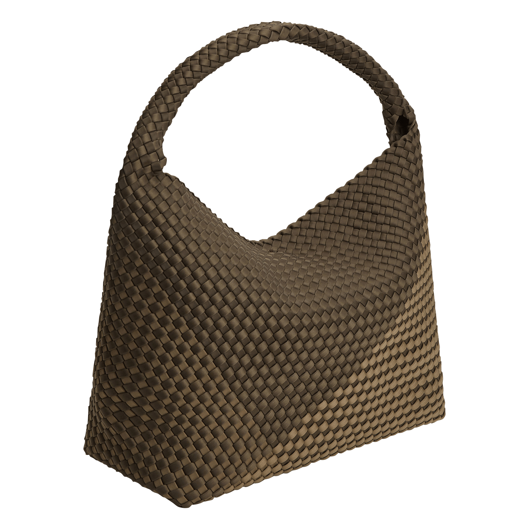 Einfarbige geflochtene Handtasche MARREA Braun
