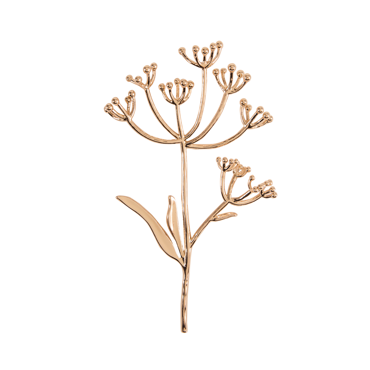 Wired brooch DES PETITS HAUTS Golden