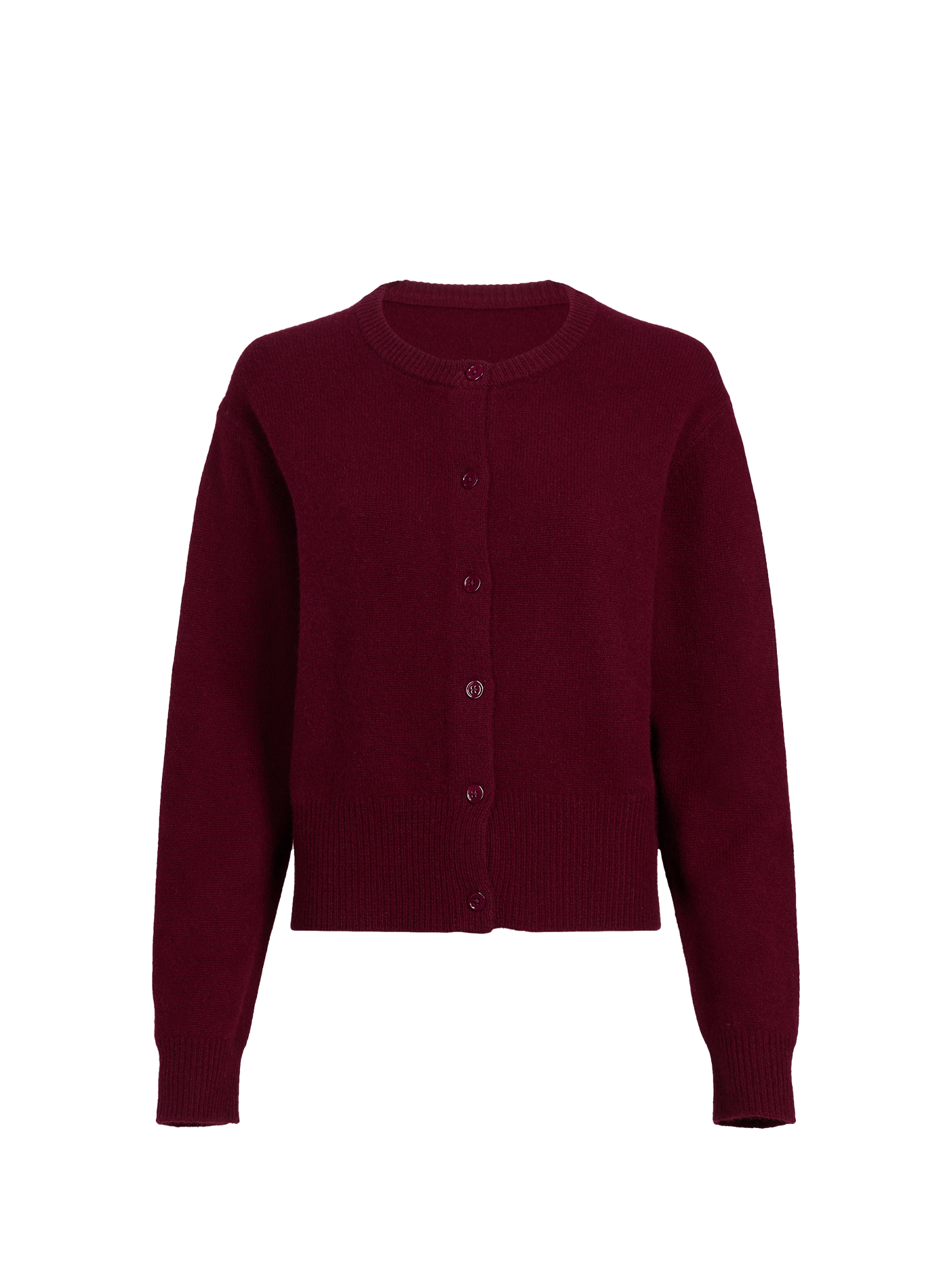 Fluffy round-neck cashmere cardigan by Bardi SAISON 1865 Red