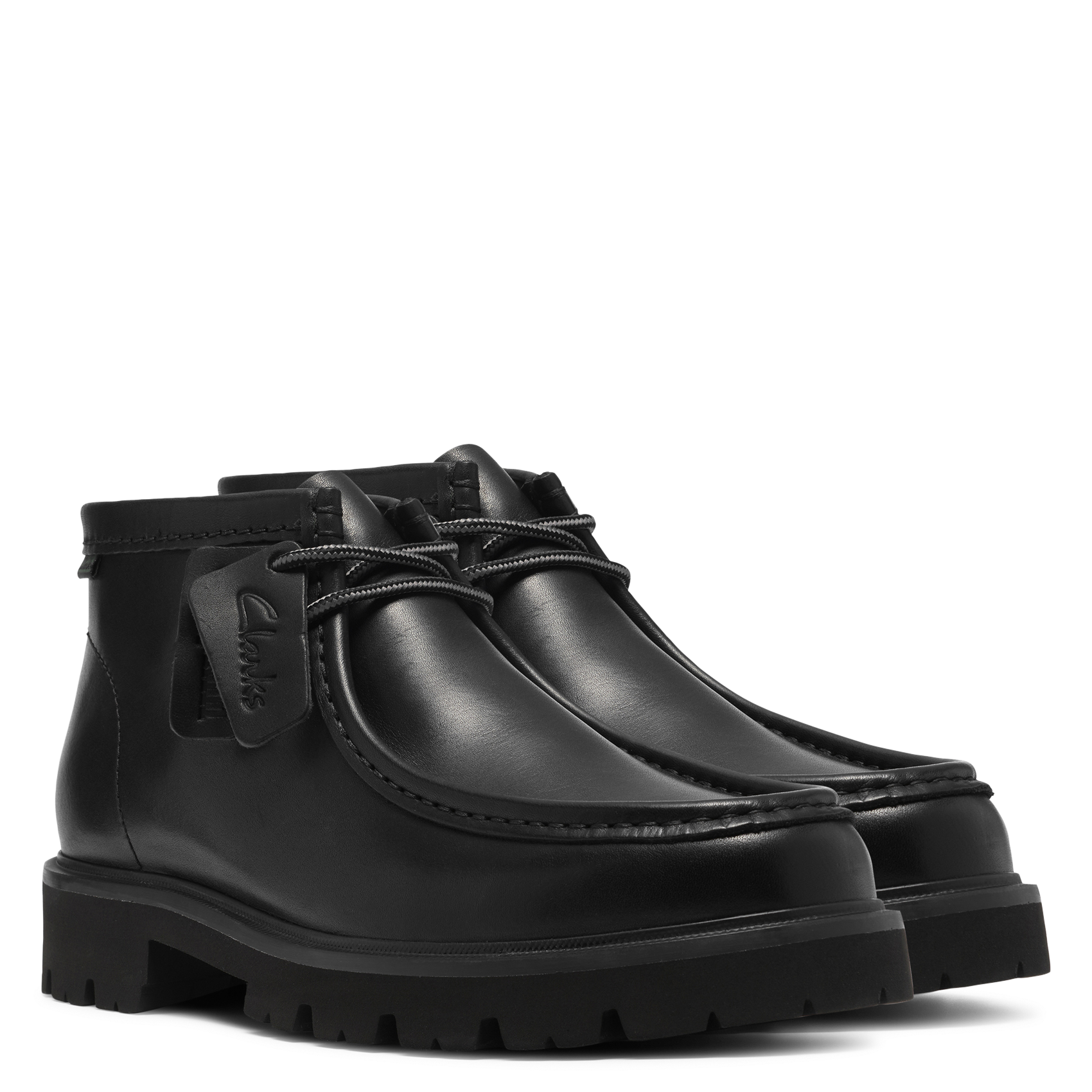 Bottines à lacets en cuir CLARKS Noir