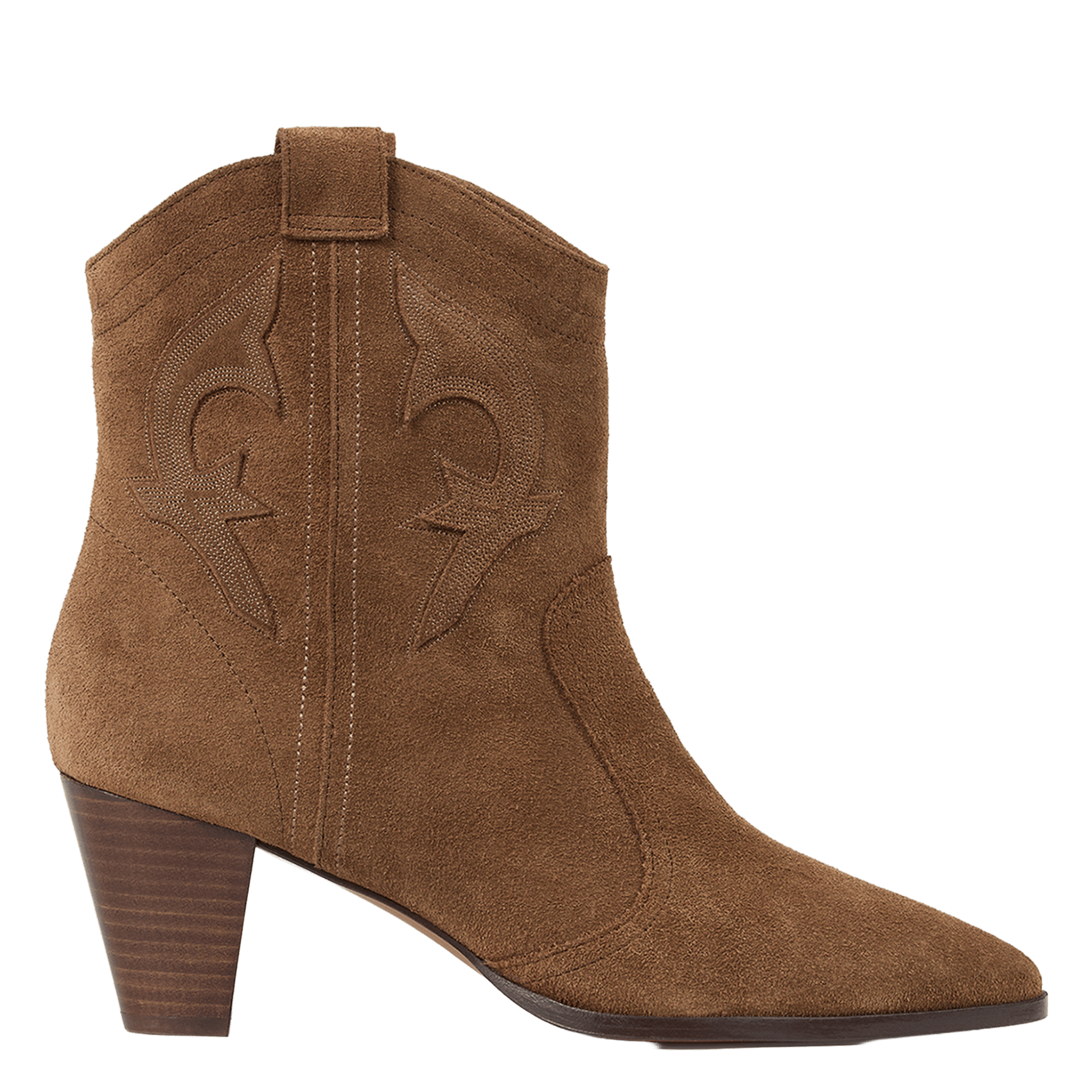 Bottines en cuir suède BA&SH Marron