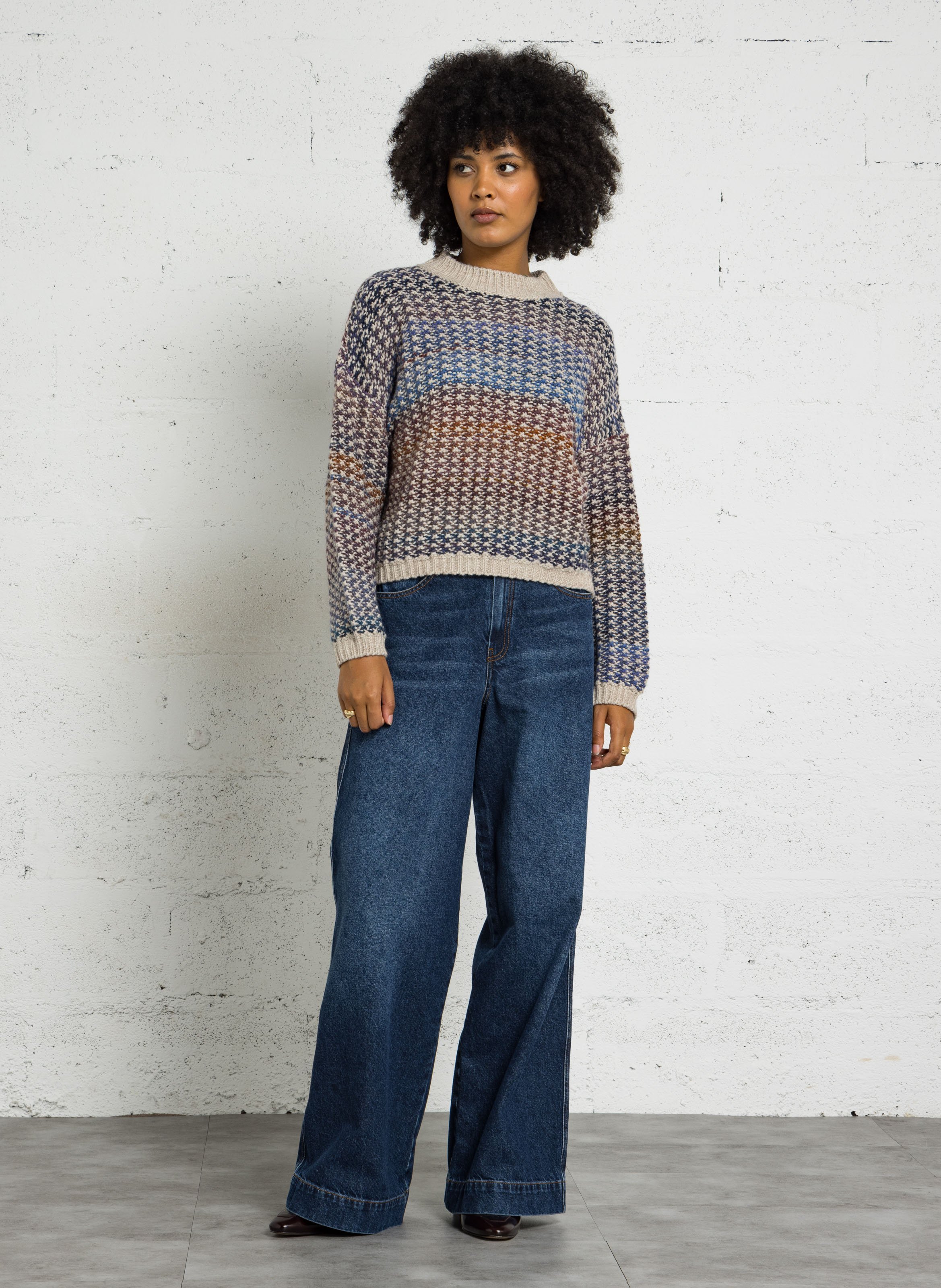 Loose-fit wool-blend sweater TINSELS Multicolored