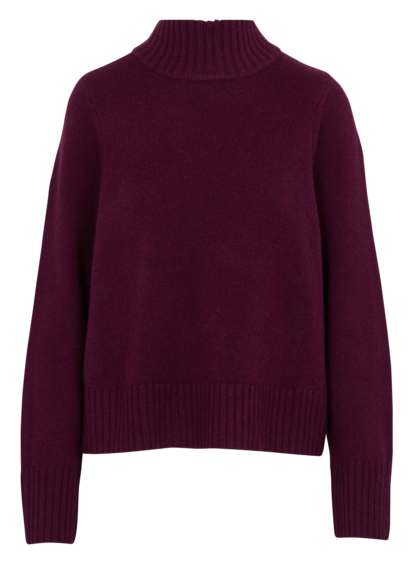 Pullover mit Schalkragen aus grob gestrickter Merinowolle PETITE MENDIGOTE Violett