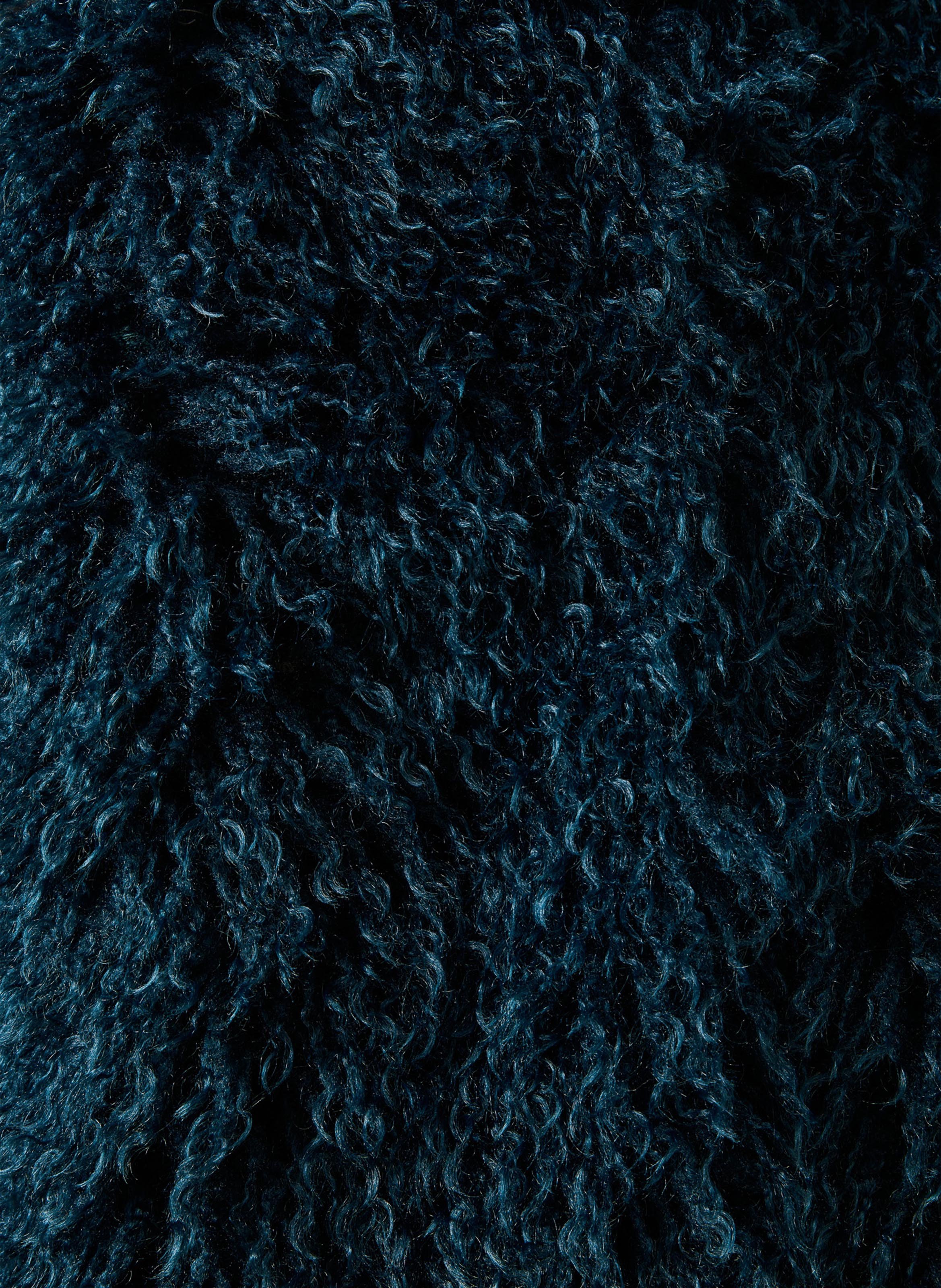 Mouwloos vest van imitatiebont | Blauw LA FEE MARABOUTEE Dames