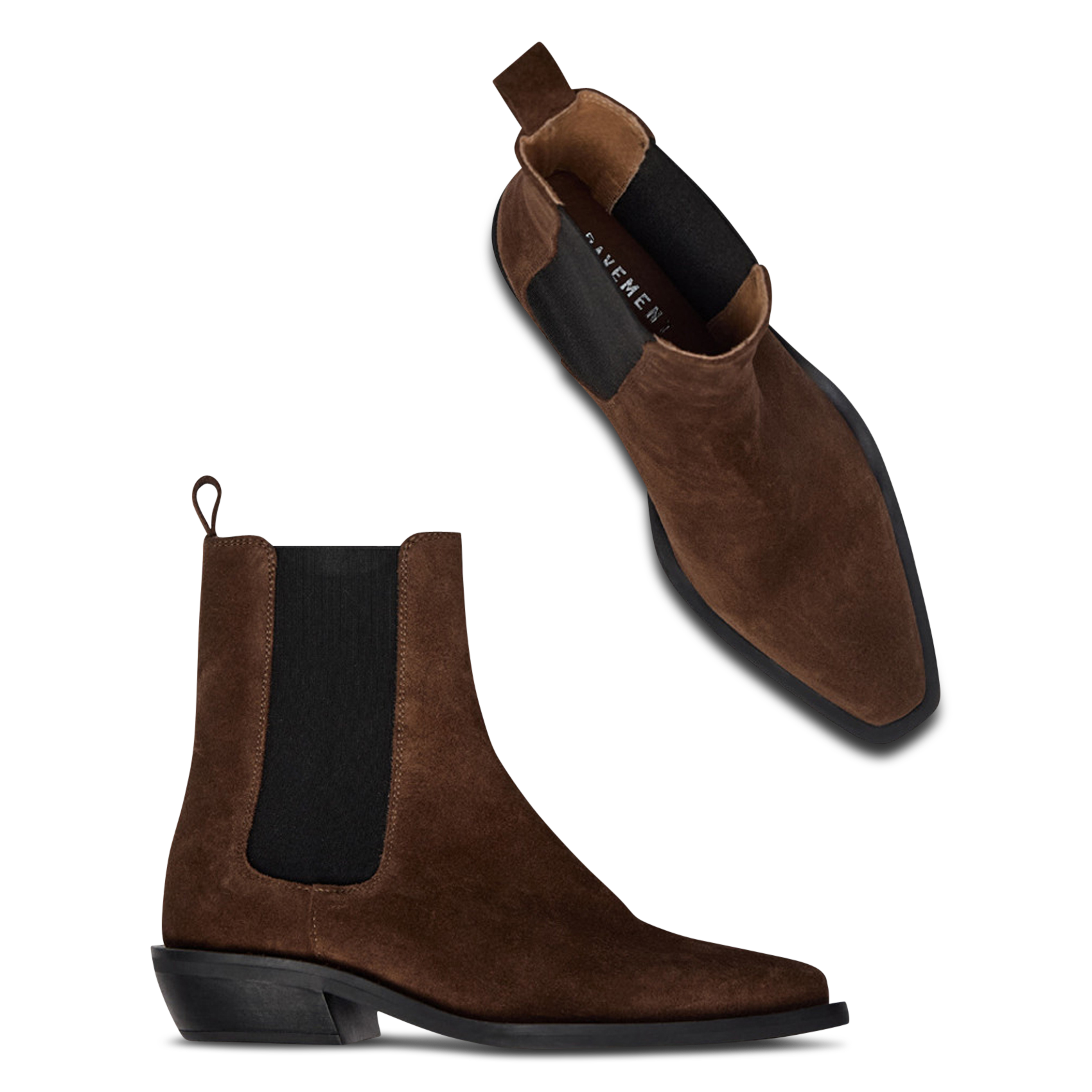 Suede leather ankle boots PAVEMENT Brown