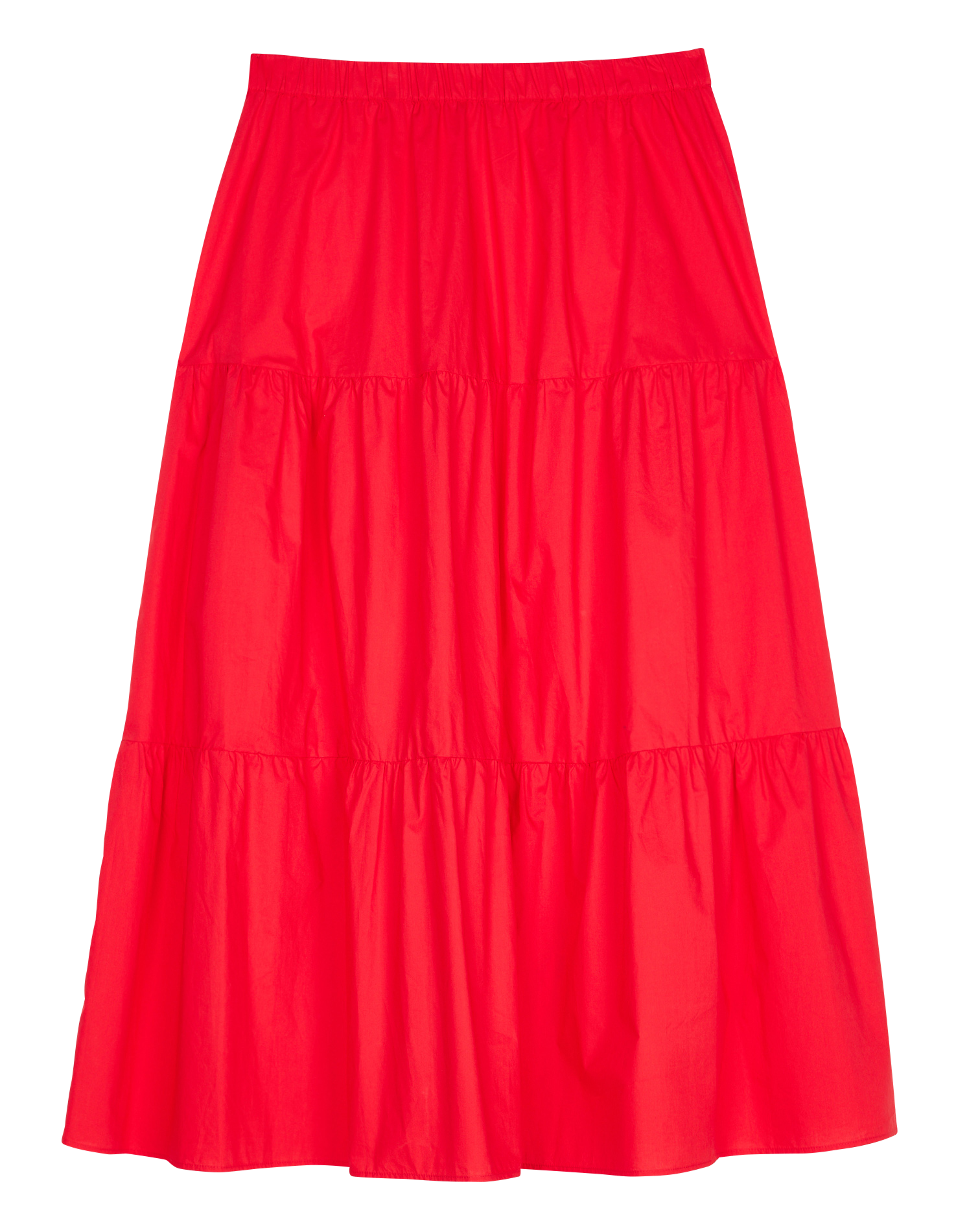 Maxirock aus Baumwoll-Popeline PERSONA by Marina Rinaldi Rot