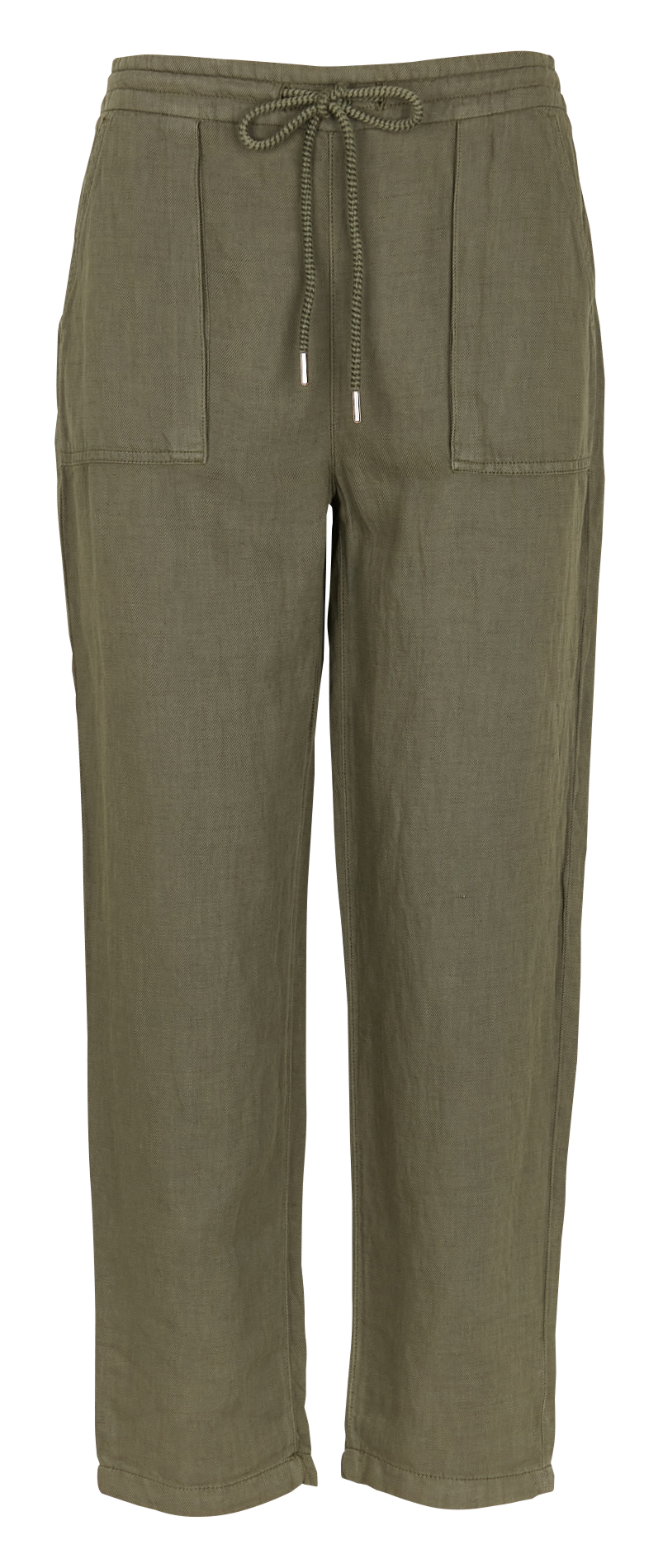 Pantalon droit en lin mélangé CAROLL Vert