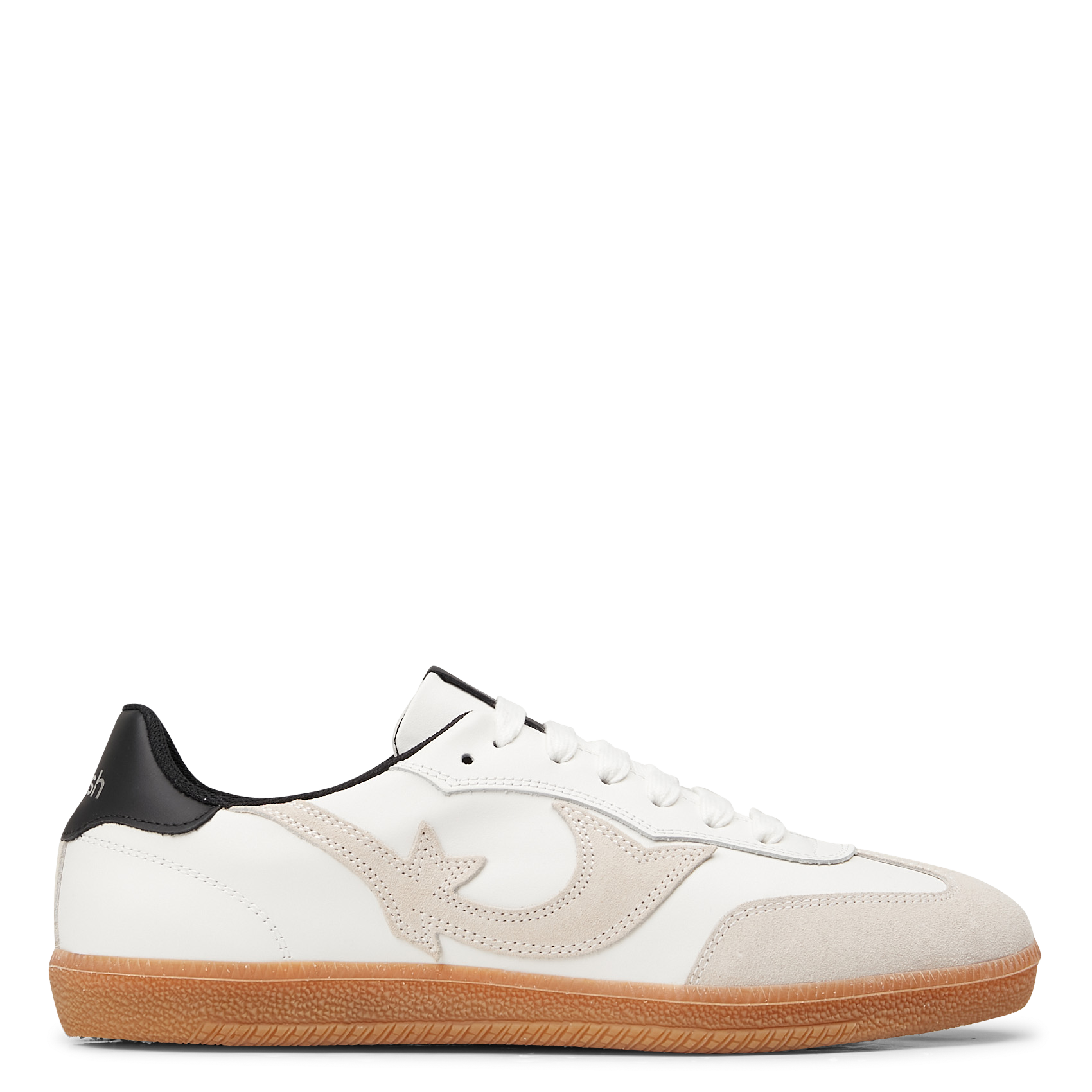 Baskets basses en cuir bi-matière BA&SH Blanc