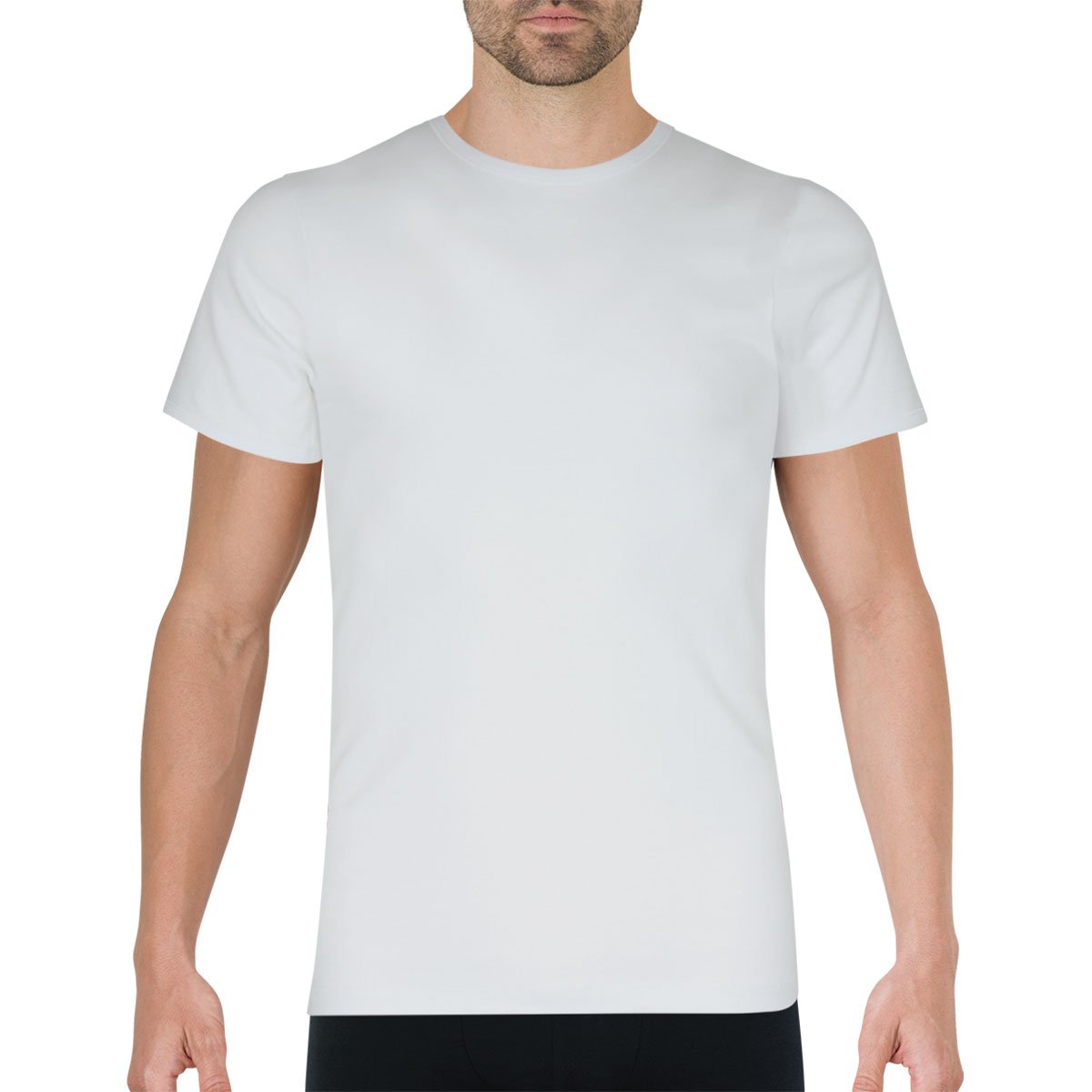 Round neck premium pure cotton T-shirt by Eminence  Blanc