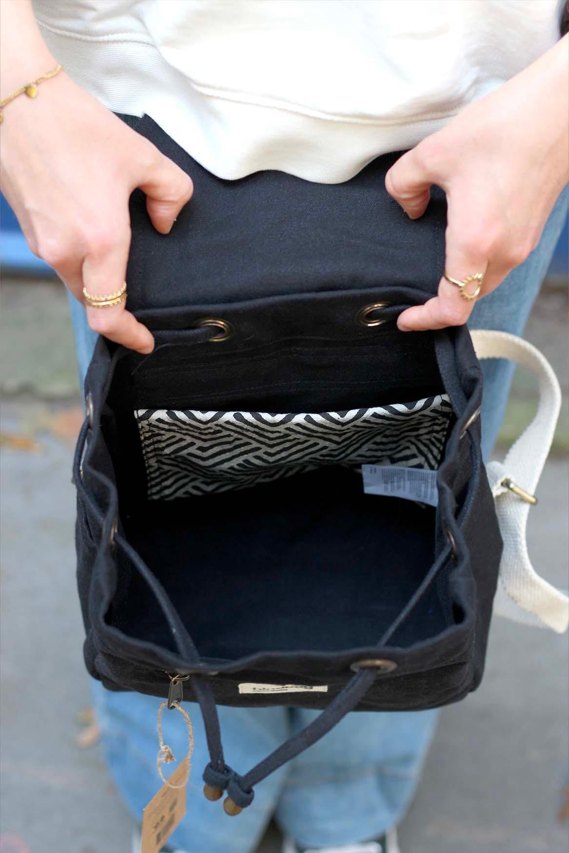 Cotton backpack Black