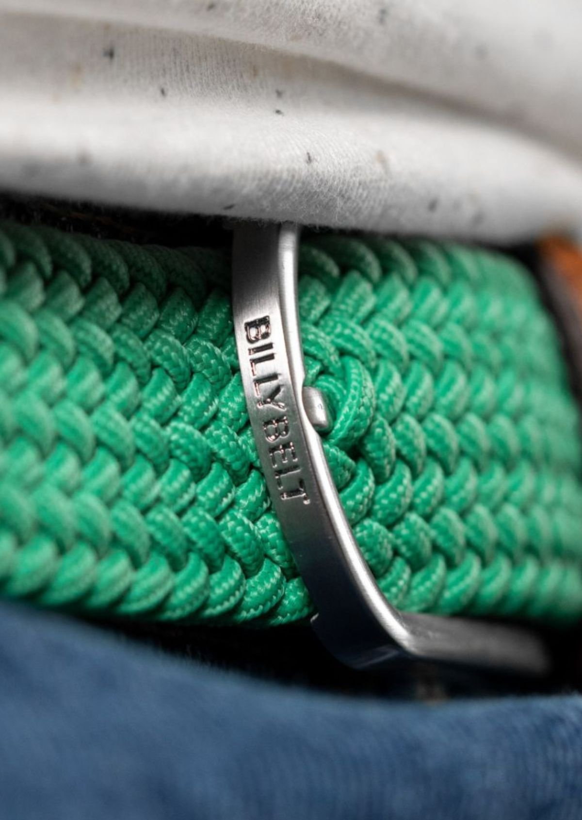 Solid Elastic Braided Belt BILLYBELT Green