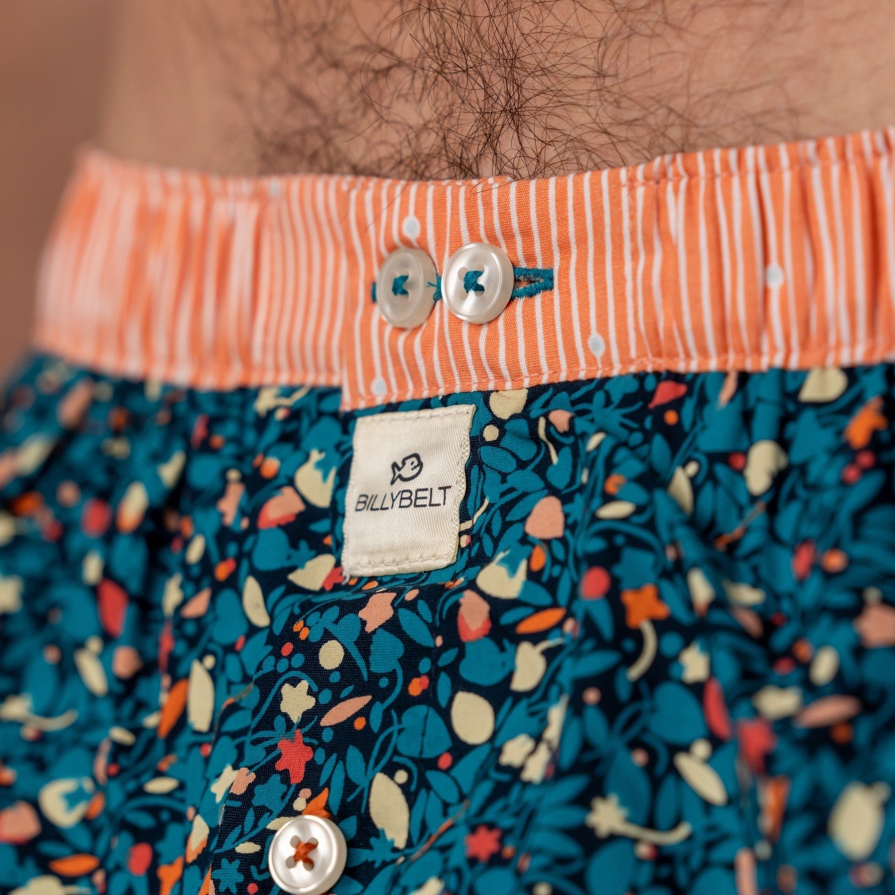 Organic cotton boxer shorts BILLYBELT Blue