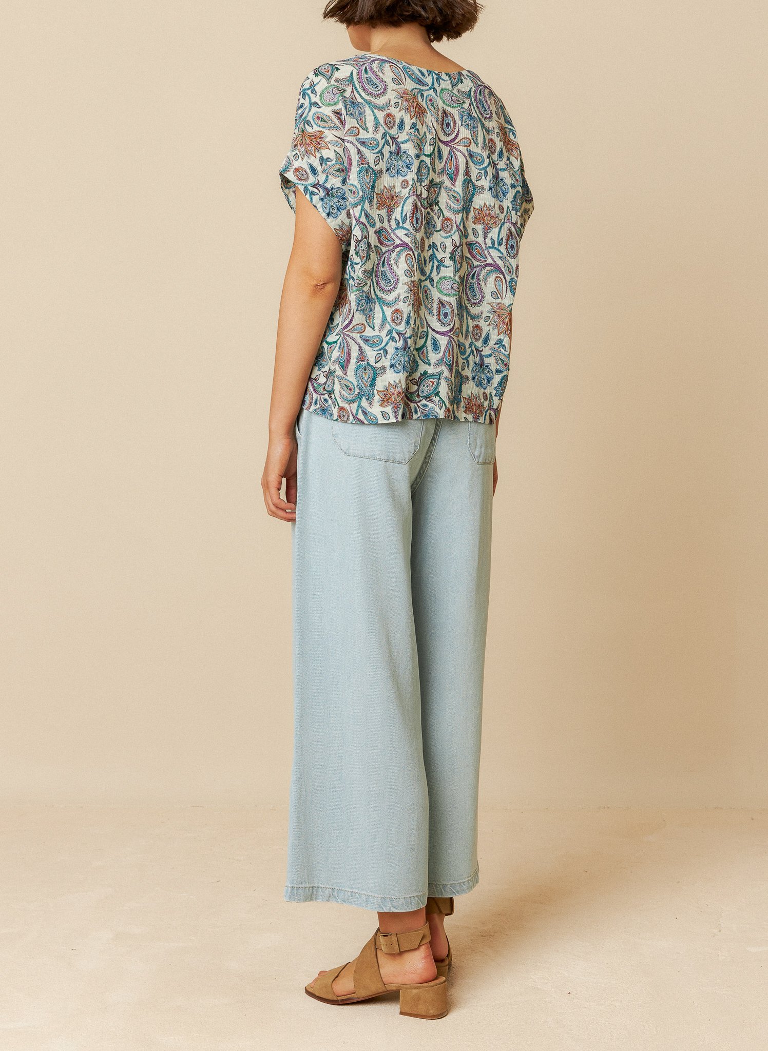 Printed organic cotton top INDI & COLD Multicolored