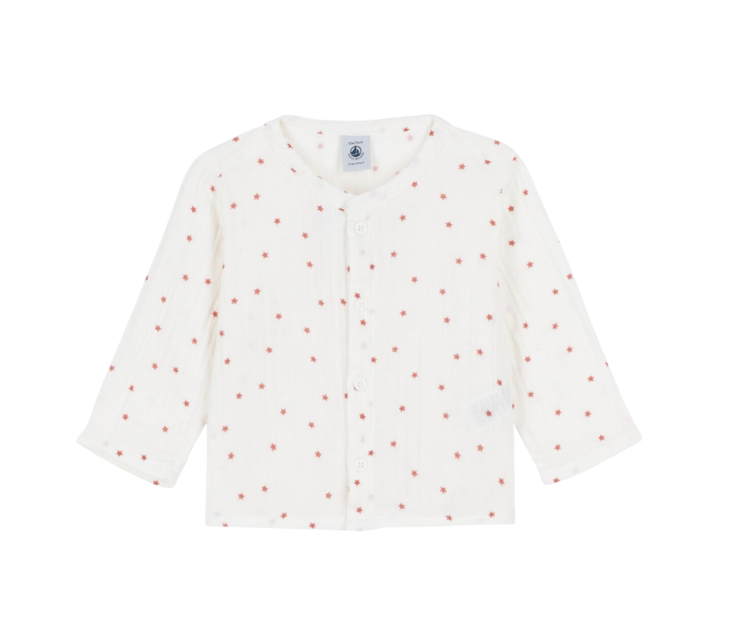White baby shirt - 12 months PETIT BATEAU - Seconde Main White