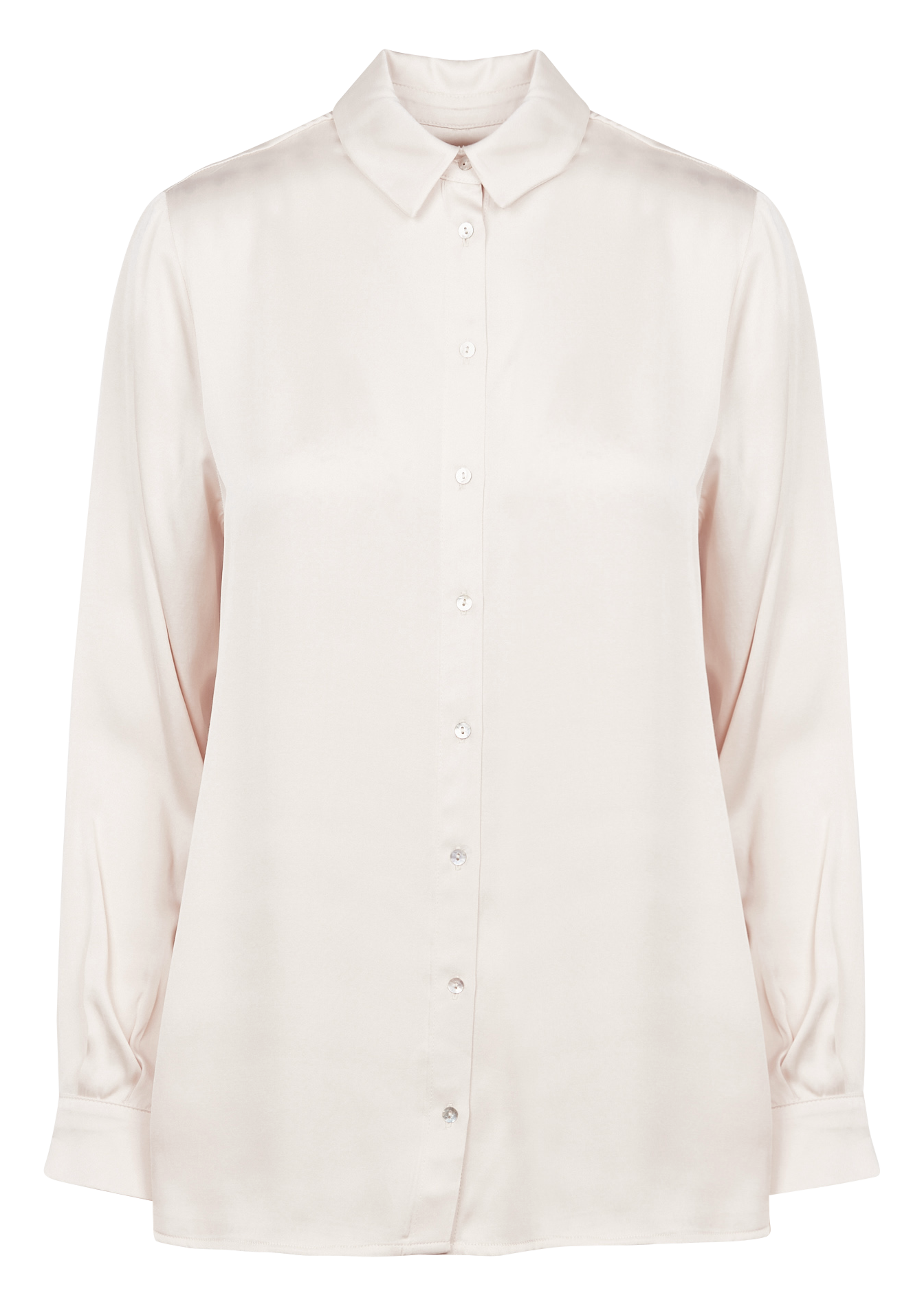 Chemise droite col classique satinée MAISON 123 Beige