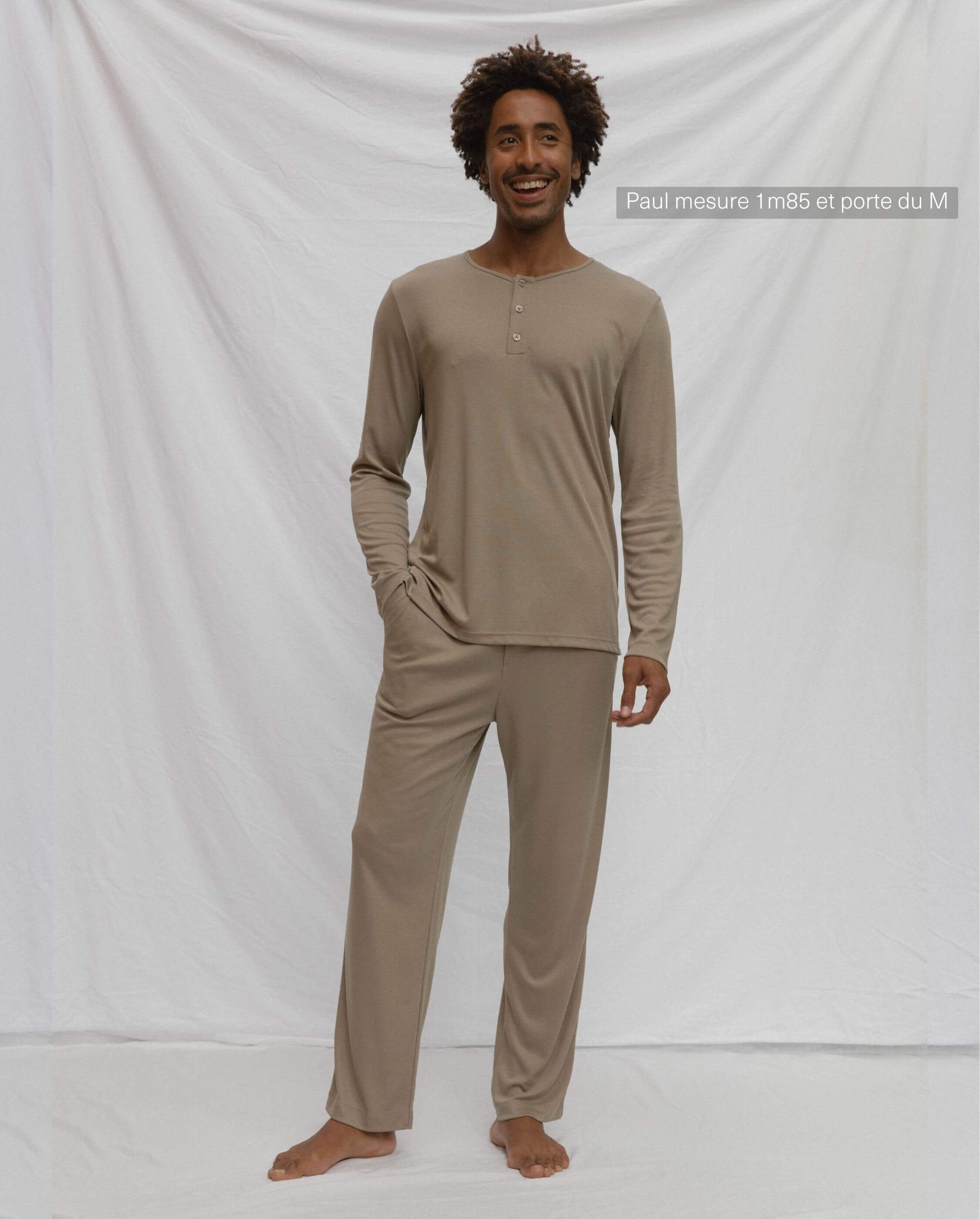 Men's pajama bottoms, latte ANGARDE Beige