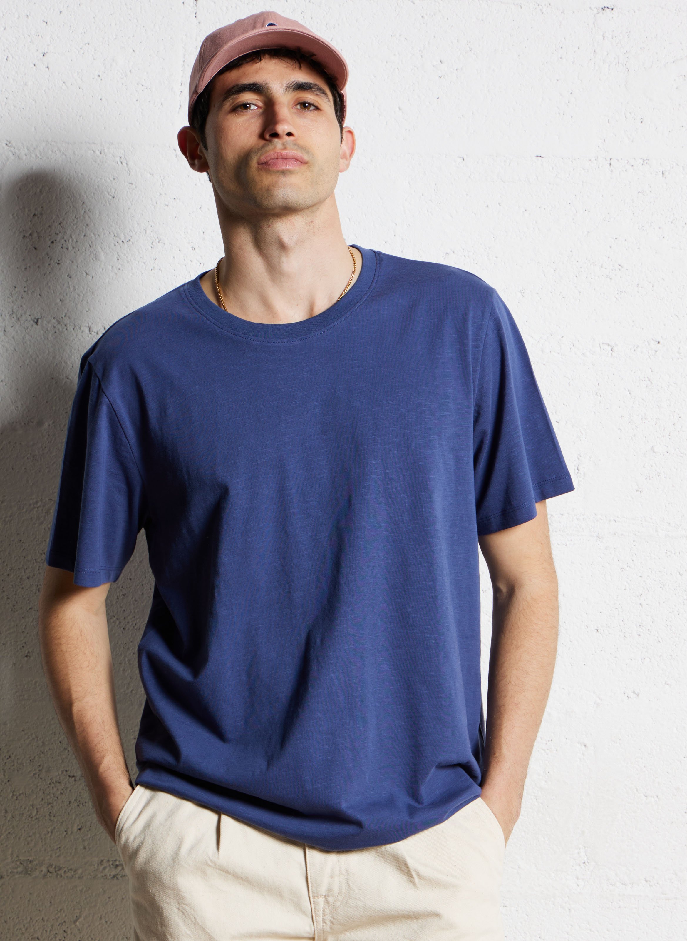 Short-sleeved organic cotton T-shirt SELECTED