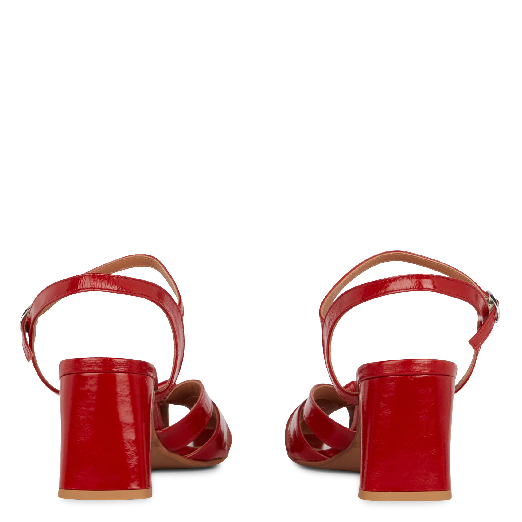 Alice heeled leather sandals BILLI BI Red