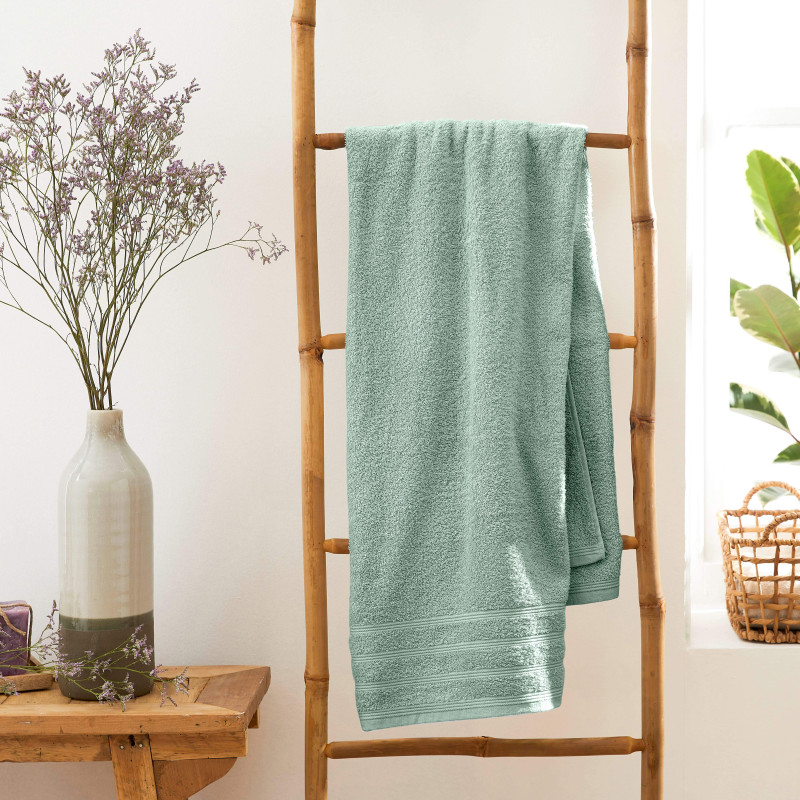 100% combed cotton bath towel COTON PUR Green