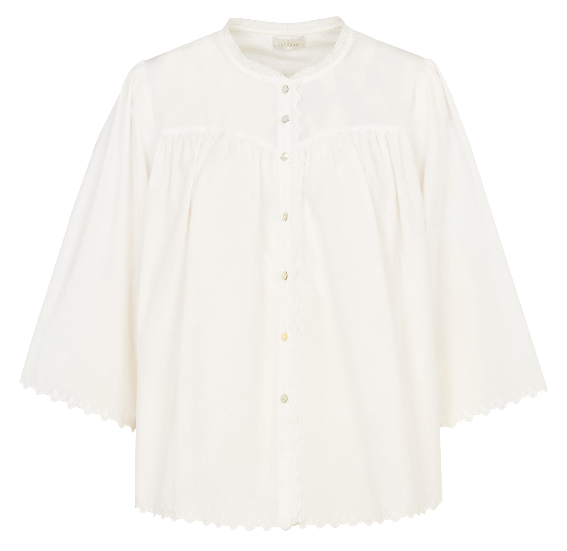 Capri - Einfarbige Oversize-Bluse JC SOPHIE Weiss