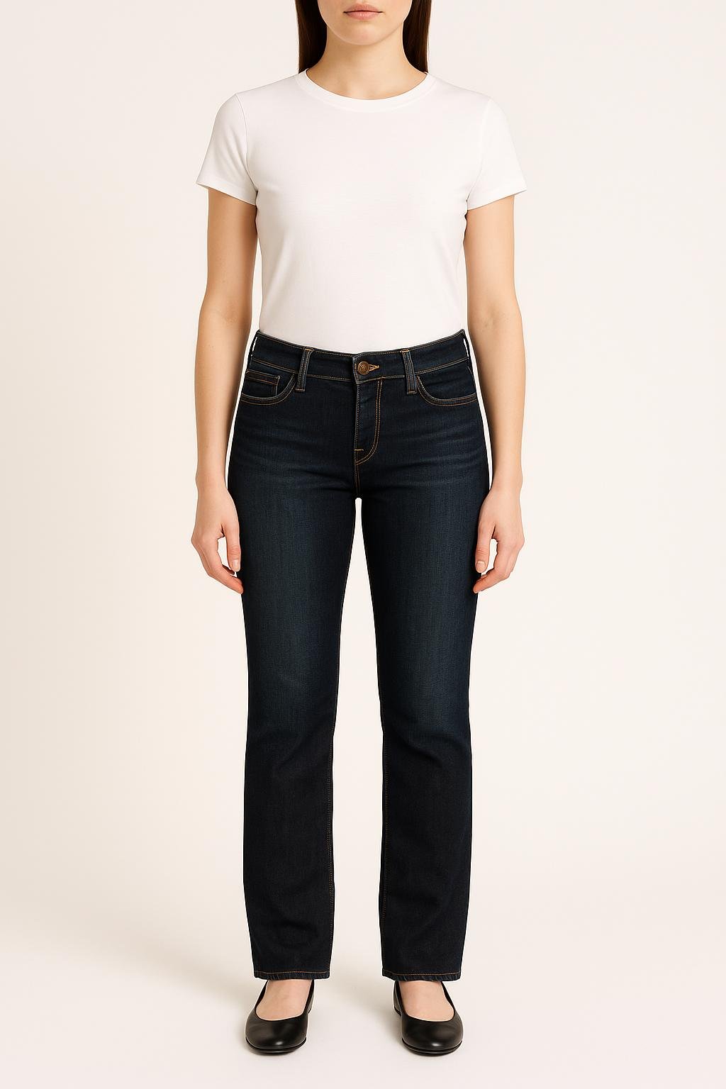 Cropped slim jeans with studs LEVI'S - Seconde main Blue