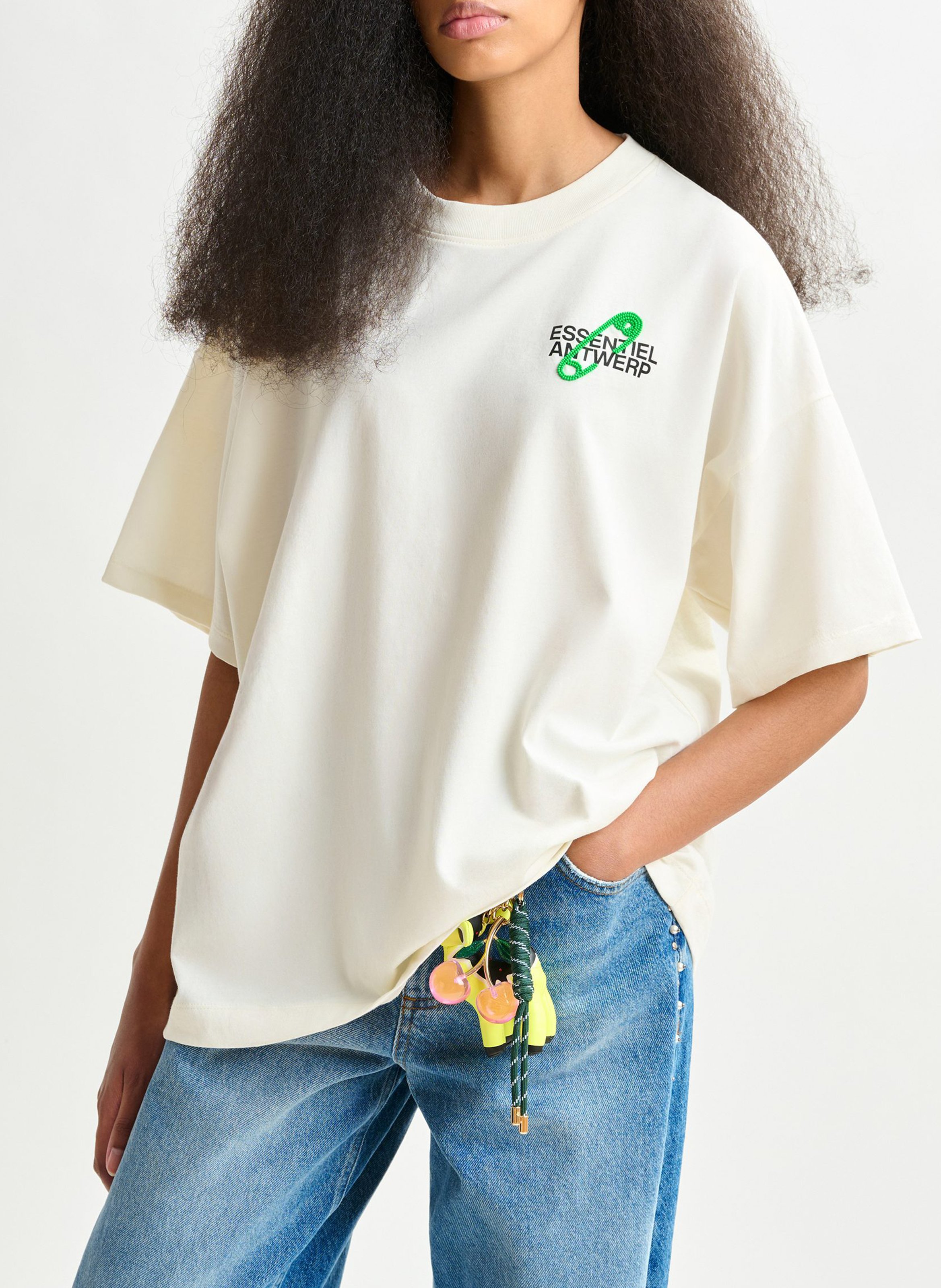 Tee-shirt col rond en coton bio ESSENTIEL ANTWERP Blanc