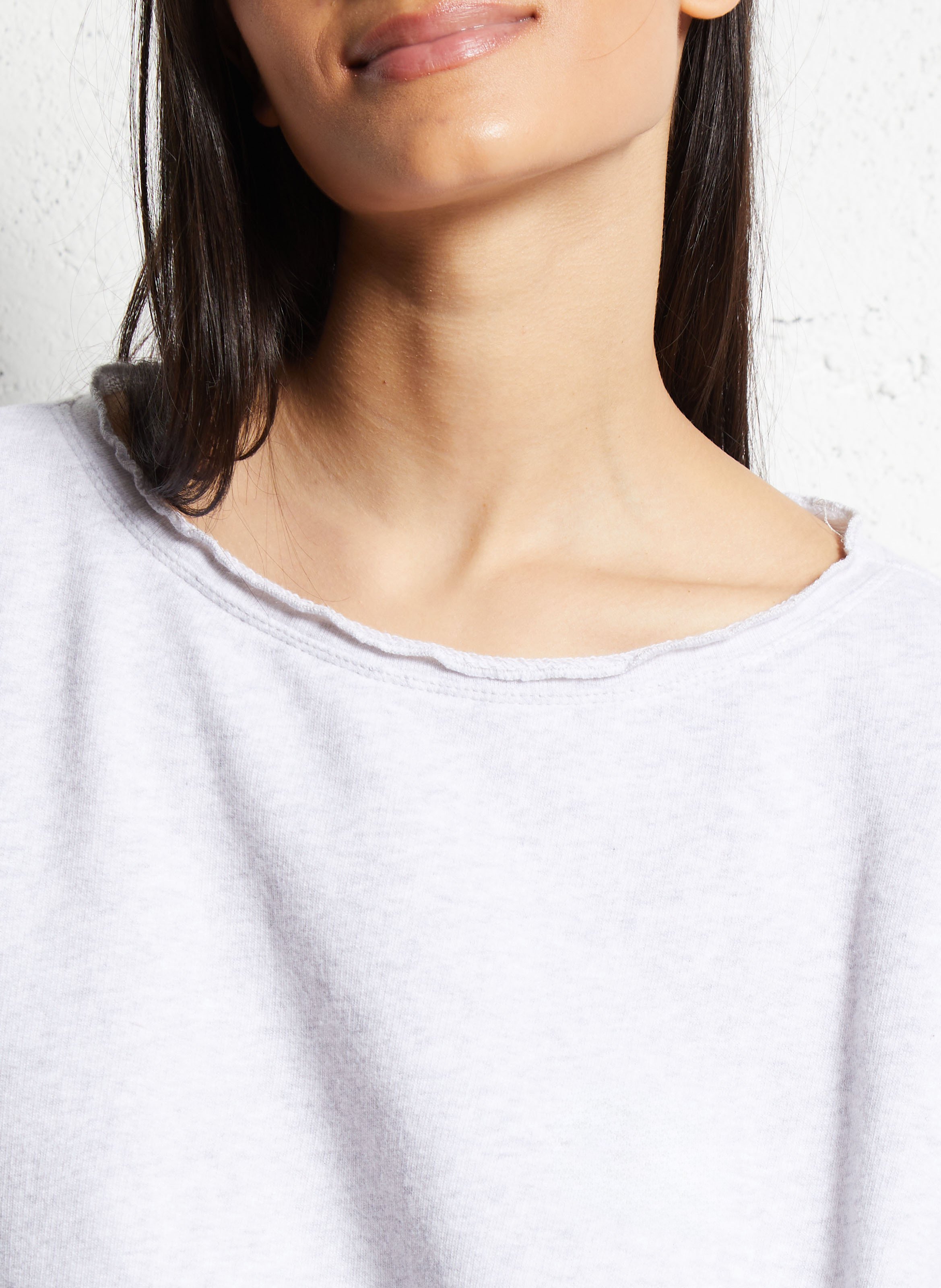 Oversized unikleurig T-shirt met logo AMERICAN VINTAGE Grijs