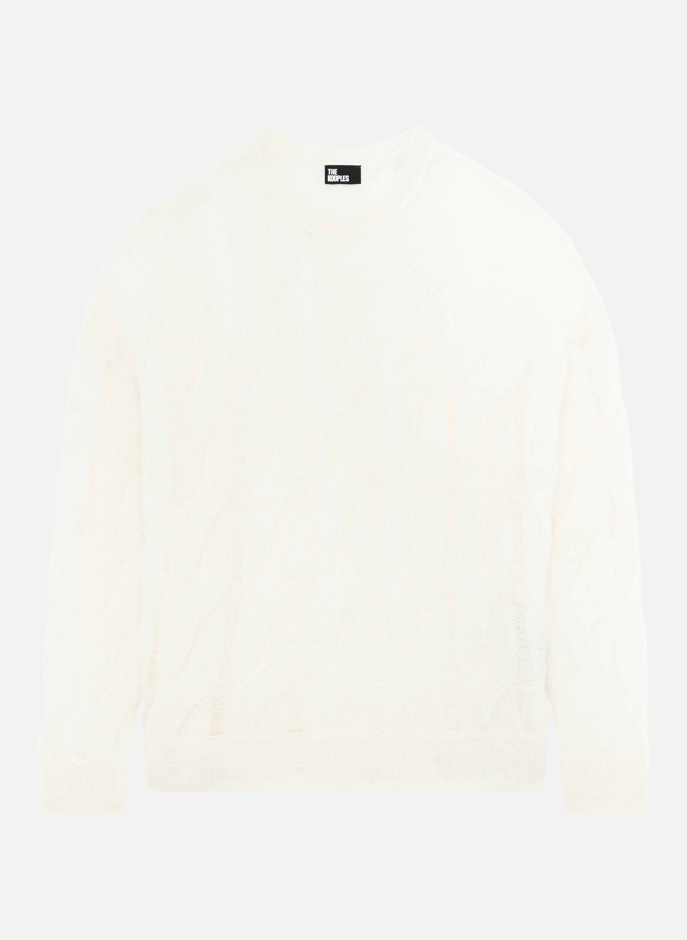 Mixed wool cable-knit sweater THE KOOPLES Beige