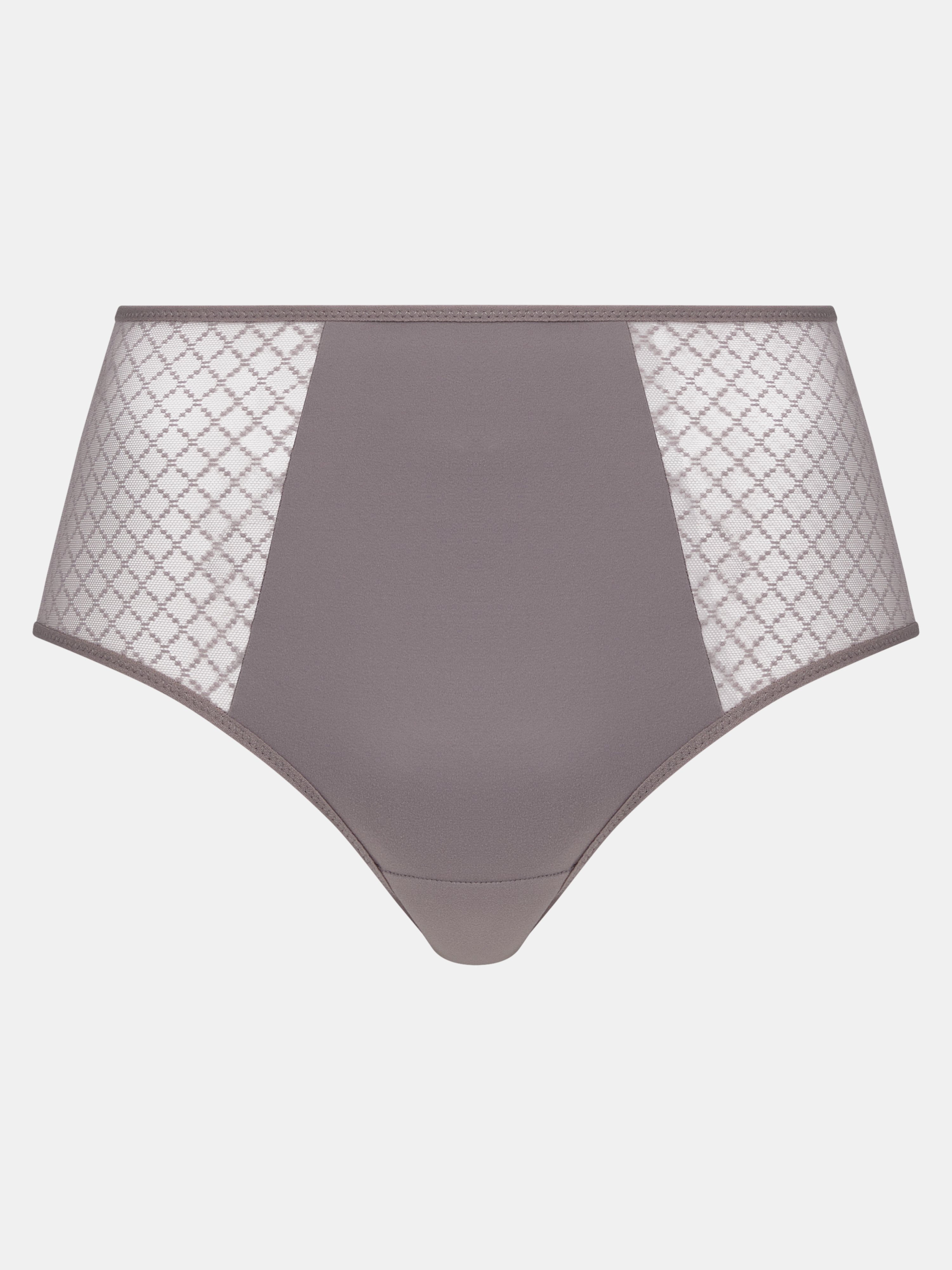 High-waisted lace panties CHANTELLE Grey