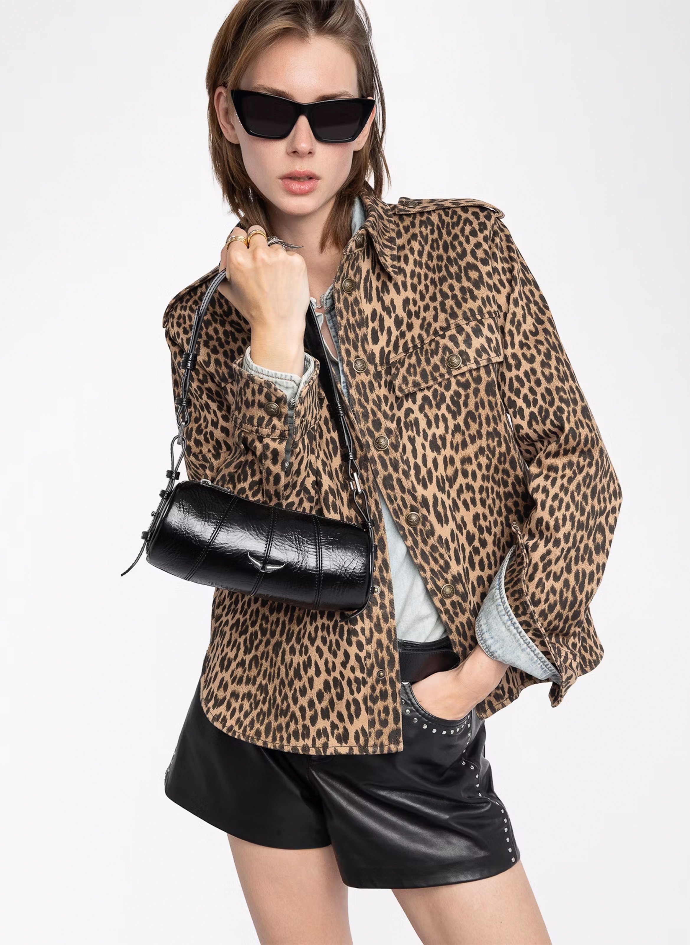 Leather clutch bag ZADIG&VOLTAIRE Black