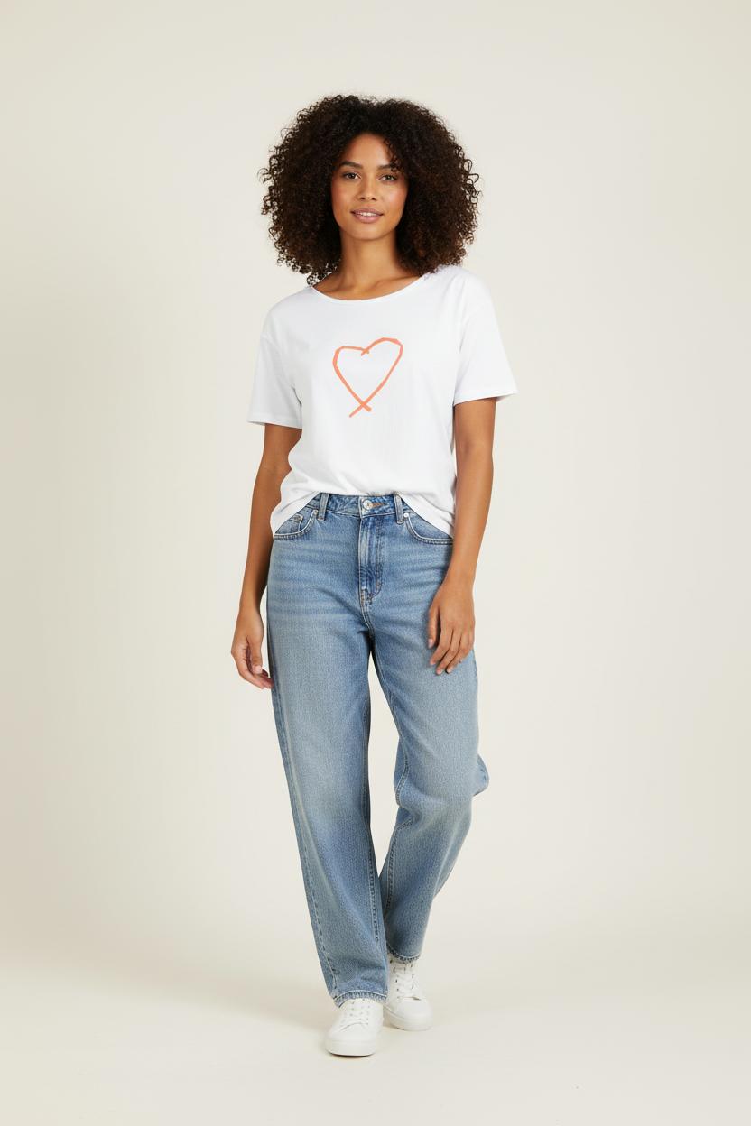 Tommy Badge T-shirt AGNES B. - Seconde Main White