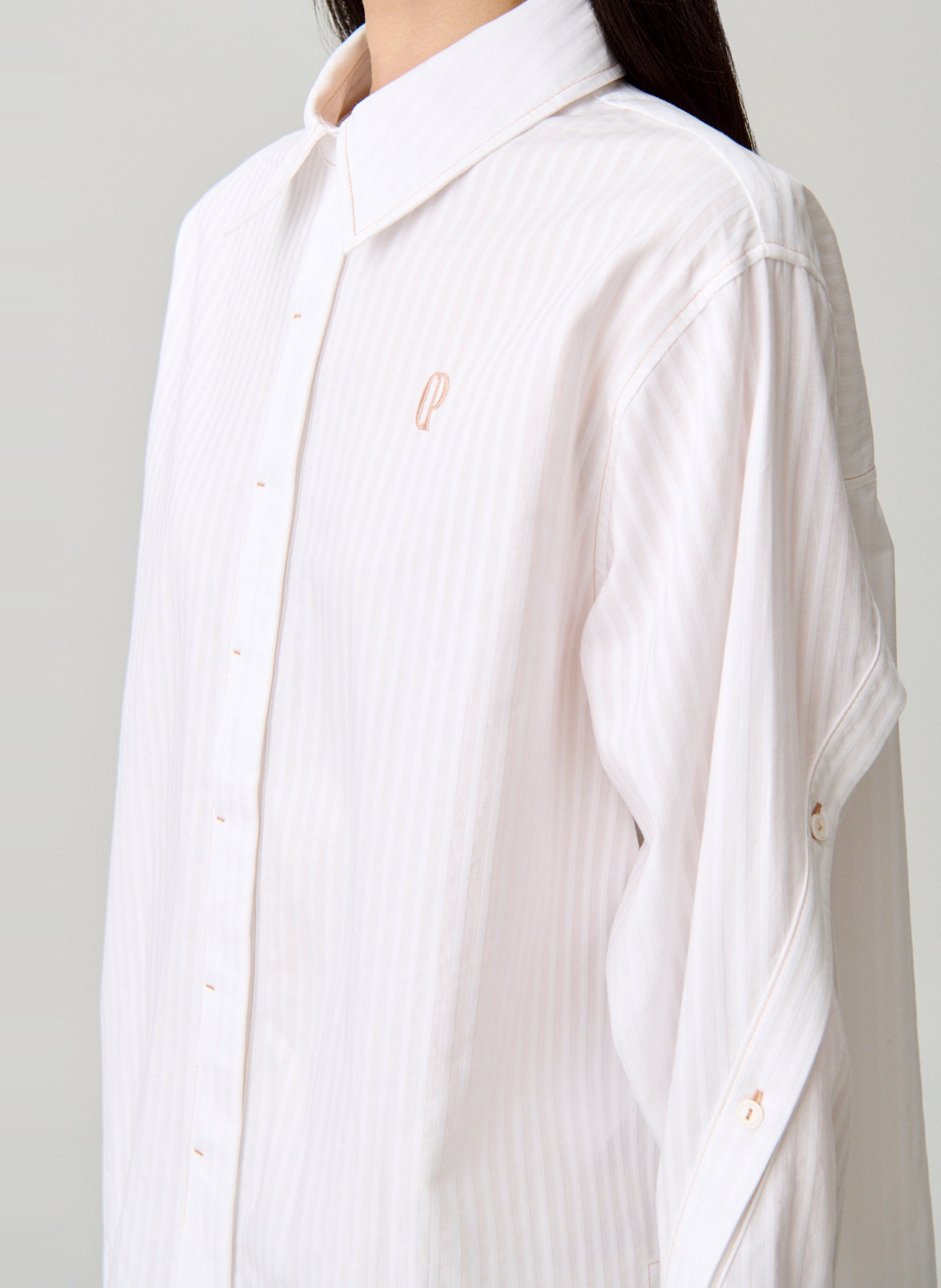 Cotton shirt with classic collar CLAUDIE PIERLOT Beige