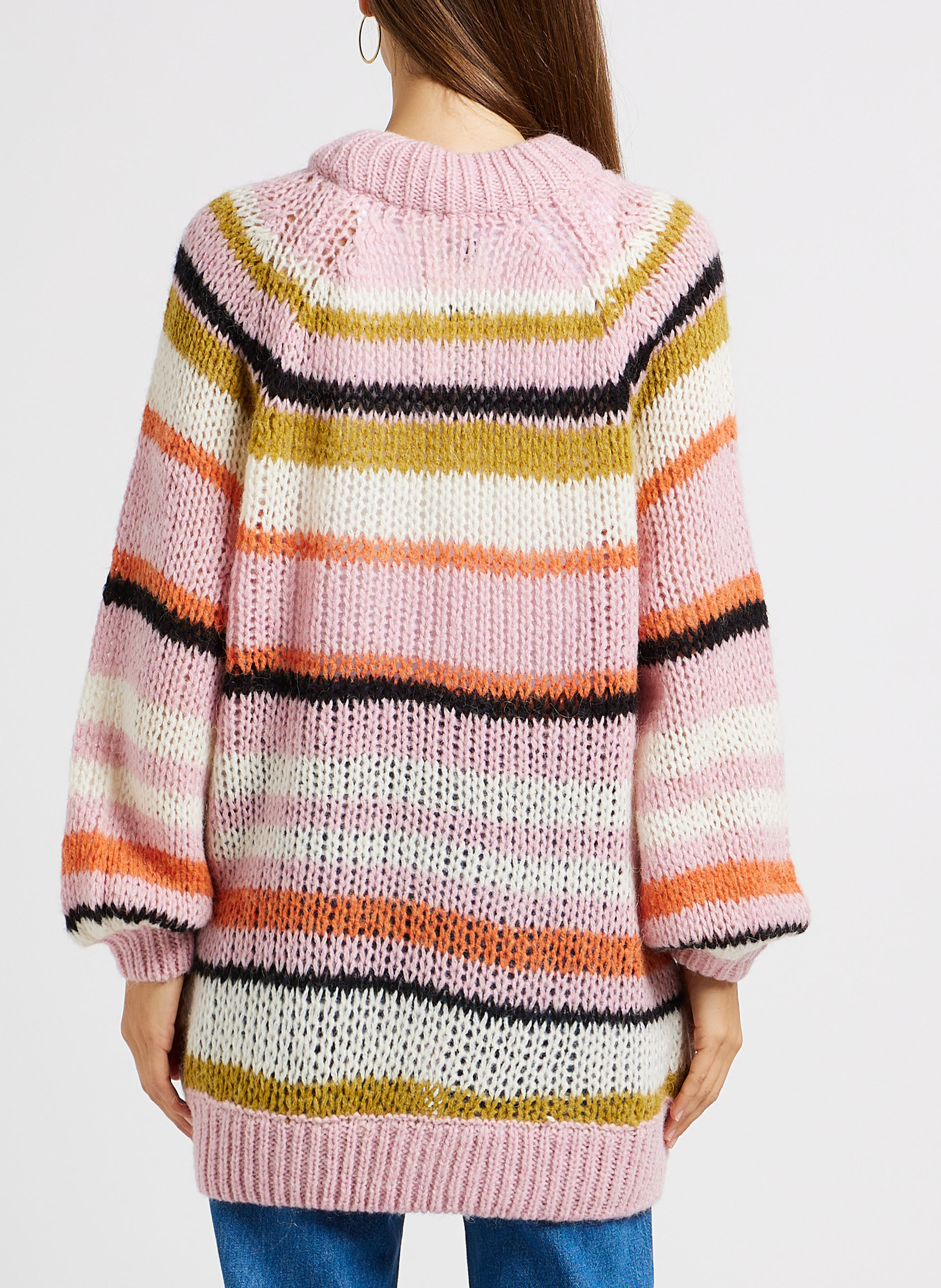 Langer Strickpullover OBJECT Rosa