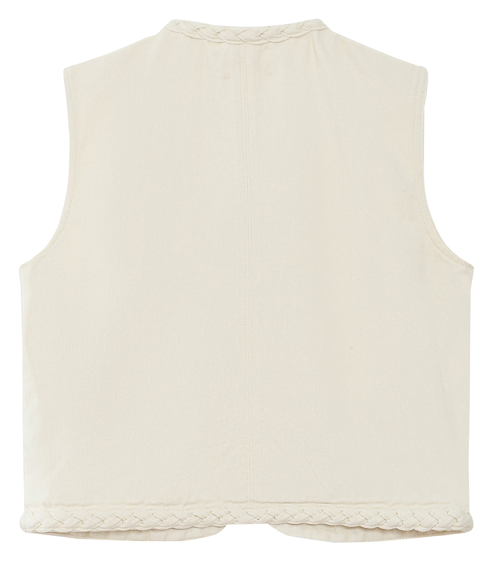 Sleeveless denim jacket GRACE ET MILA White