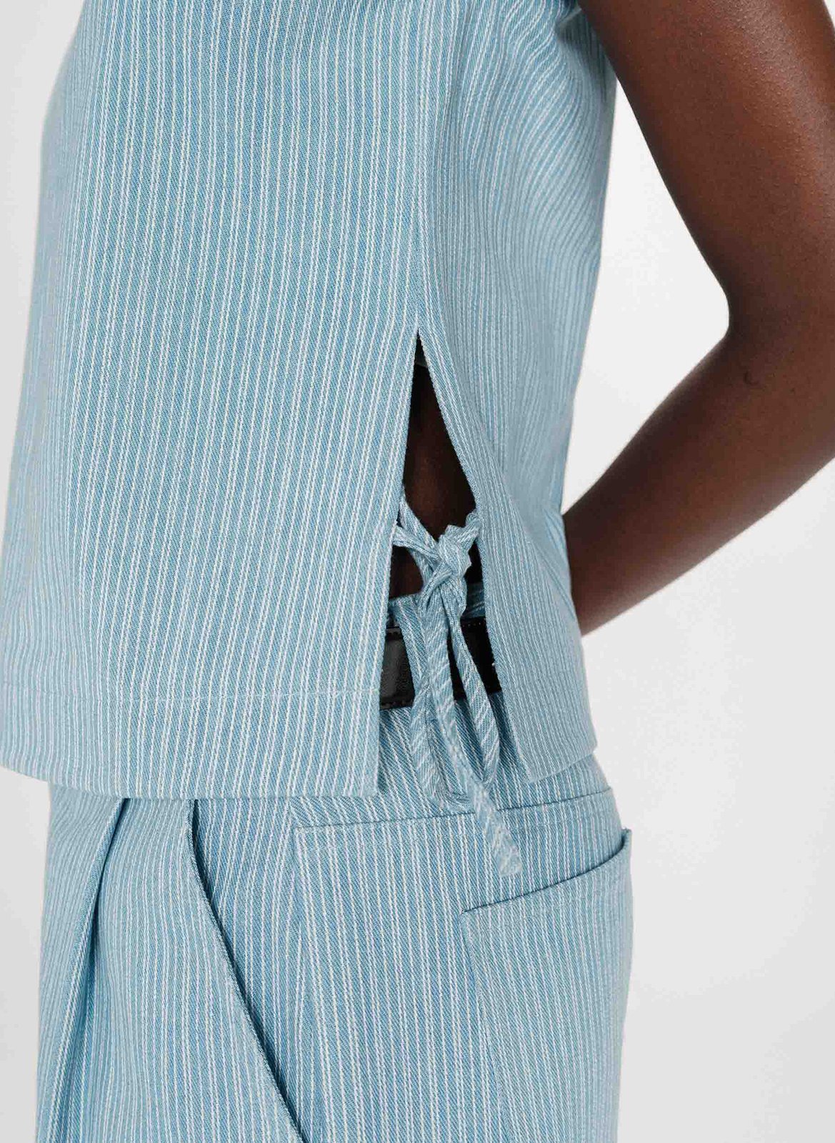 Top sans manches ample rayé GRACE ET MILA Bleu