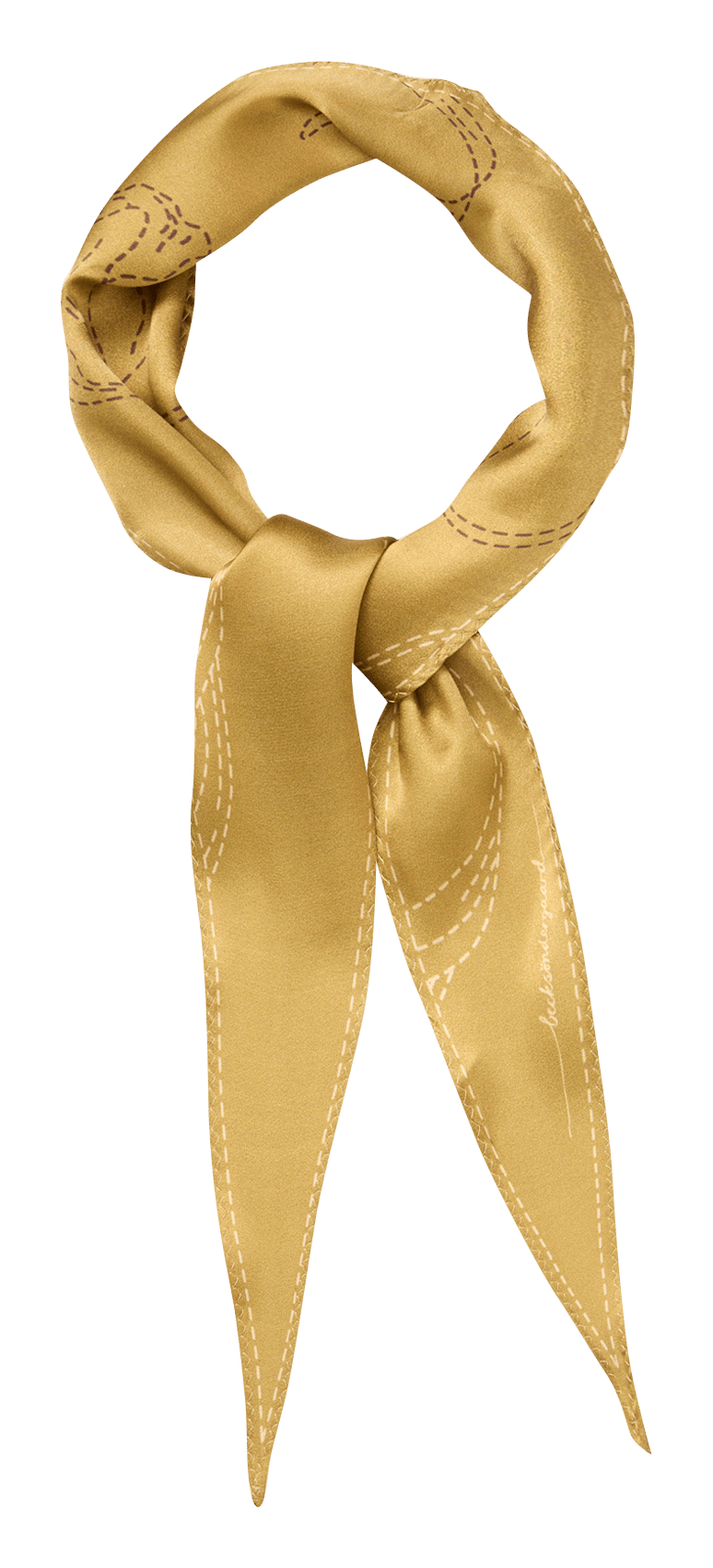 Aclaudie screen-printed silk scarf BECKSONDERGAARD Green