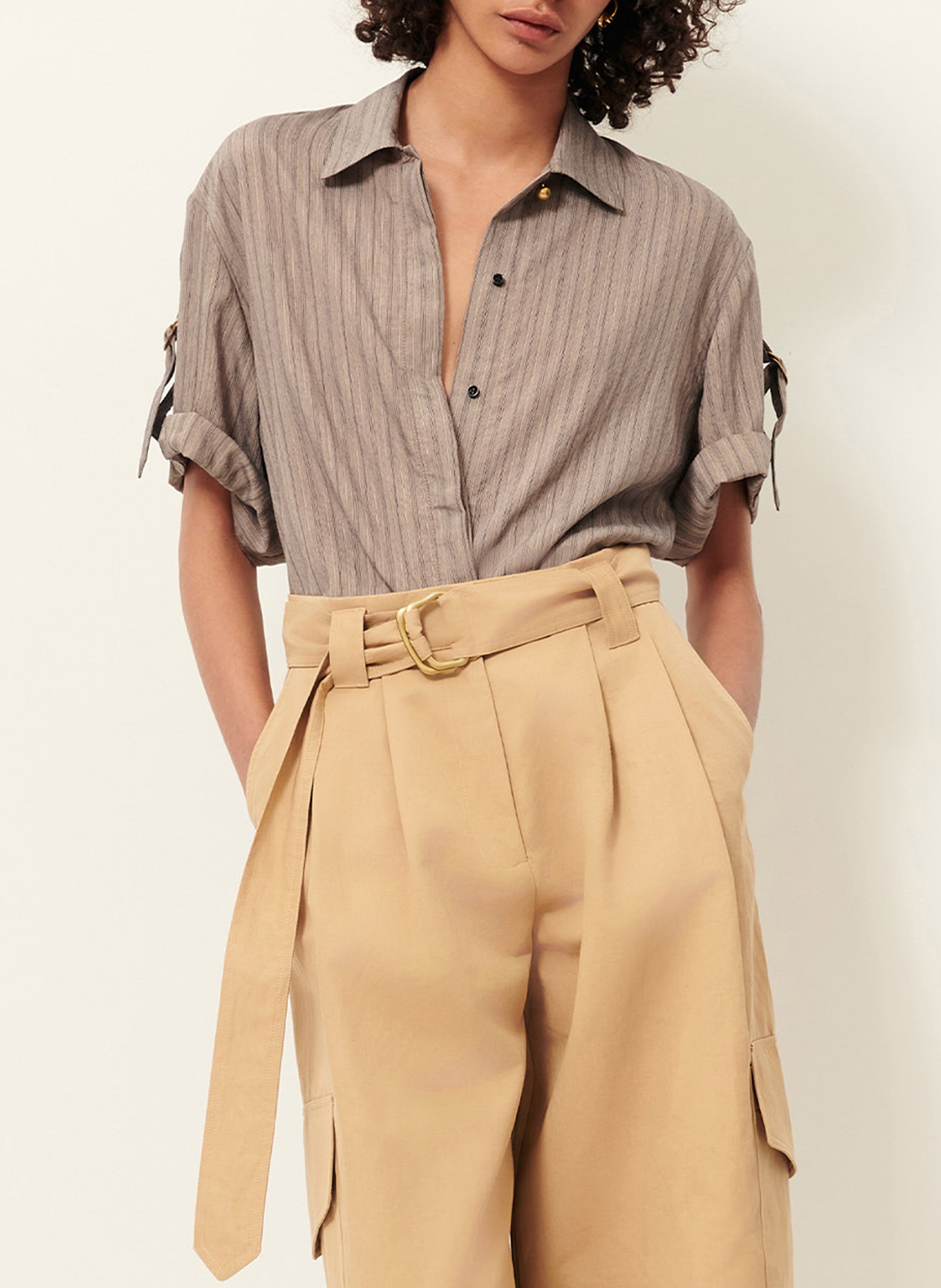 Chemise col classique SESSUN Beige