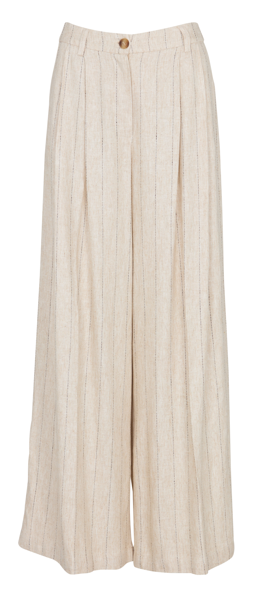 Wide-leg Striped Trousers LA FEE MARABOUTEE Beige