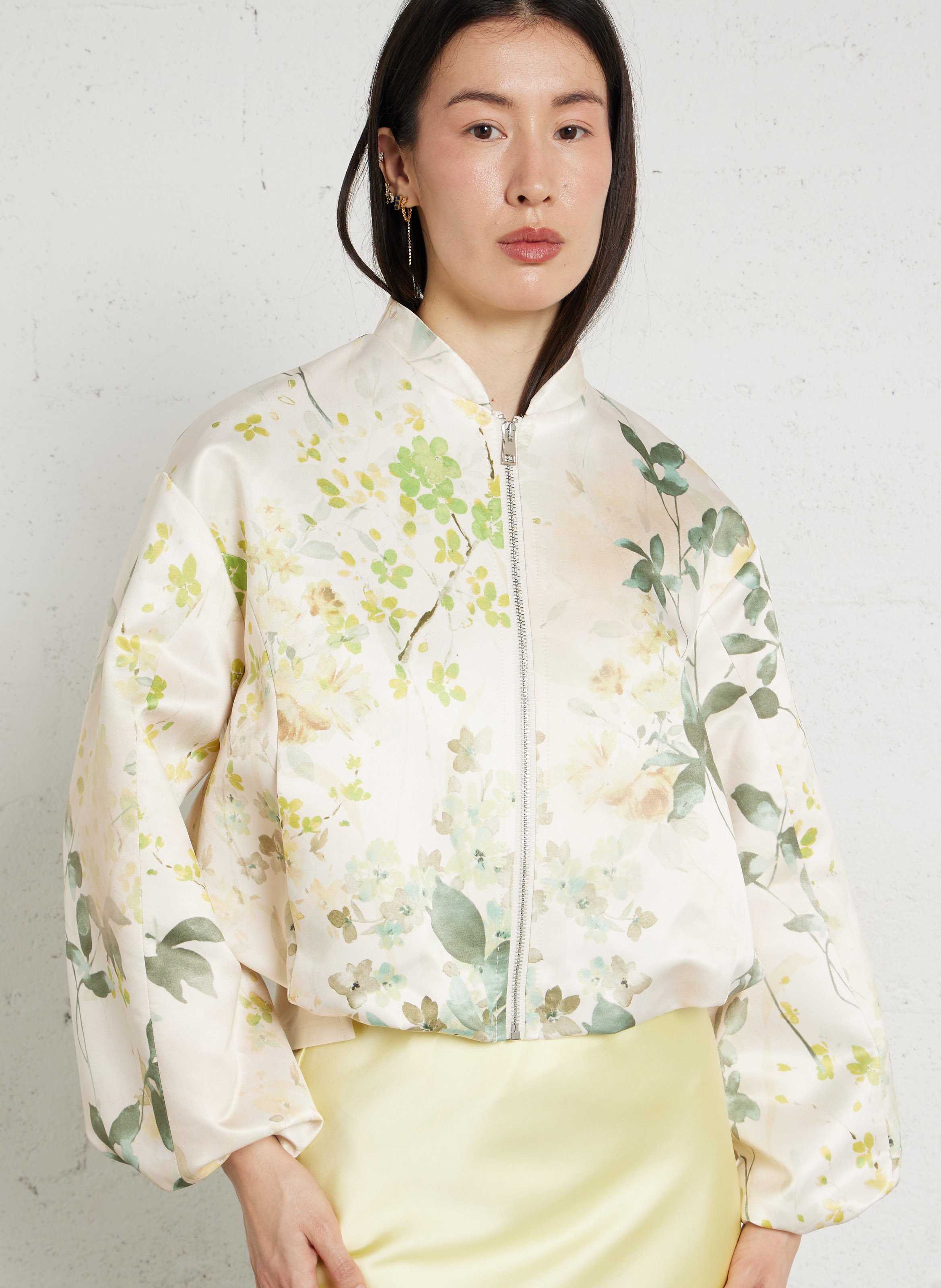 Oversized jack met teddy kraag en print IMPERIAL Beige