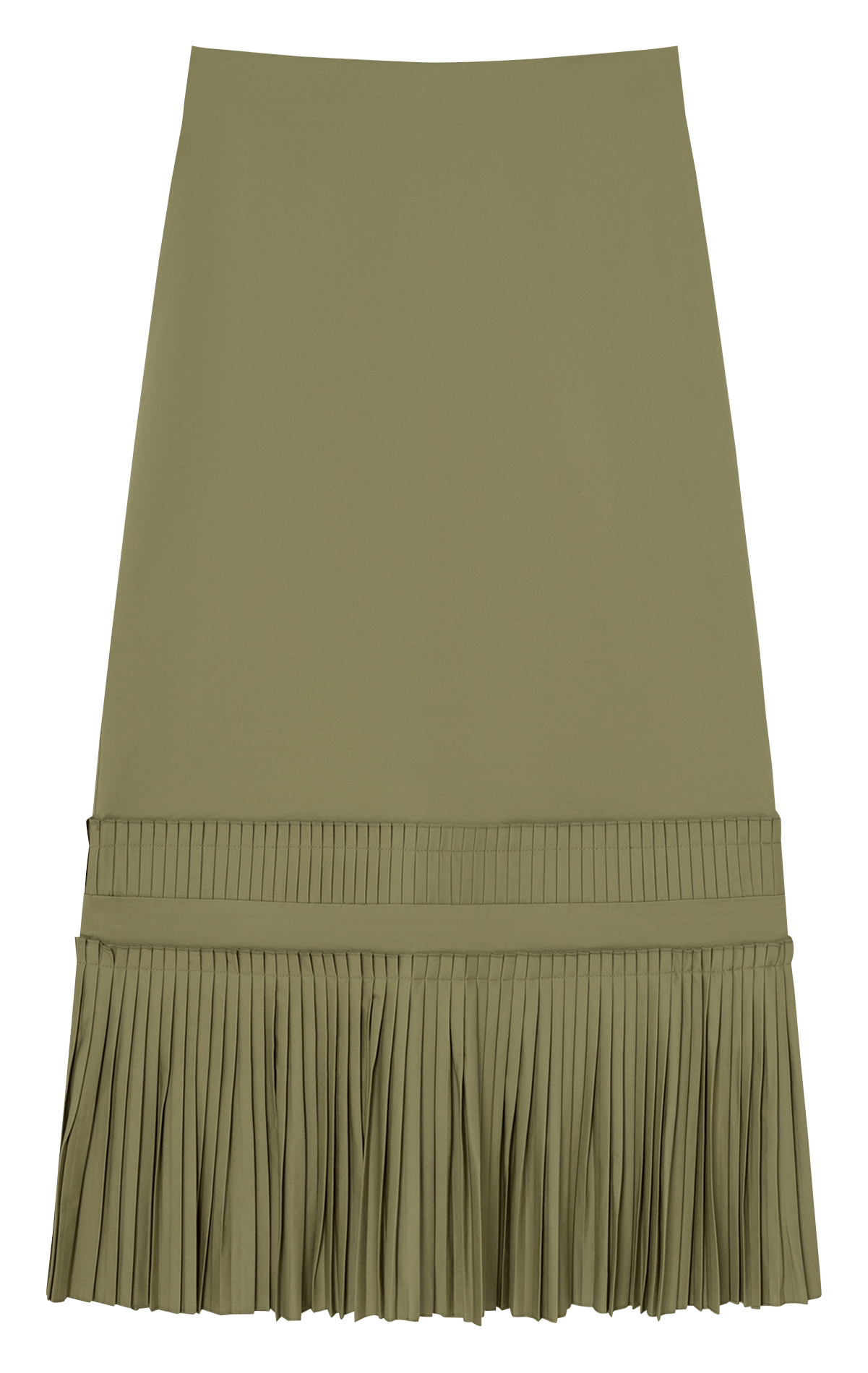 Langer Rock aus Baumwoll-Mix LAAGAM Khaki
