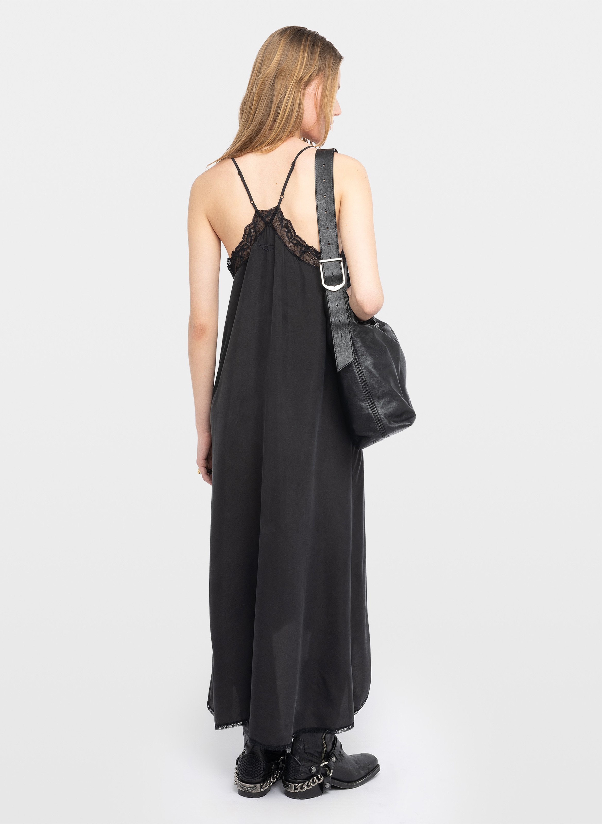 Robe longue en soie ZADIG&VOLTAIRE Noir