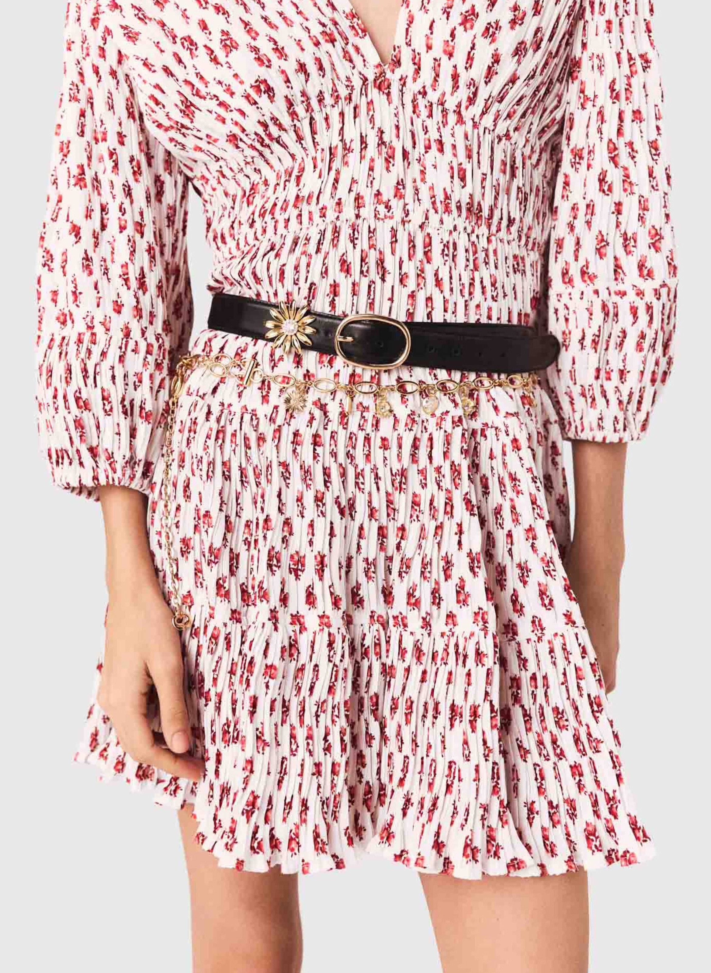 Ceinture en cuir MAJE Noir