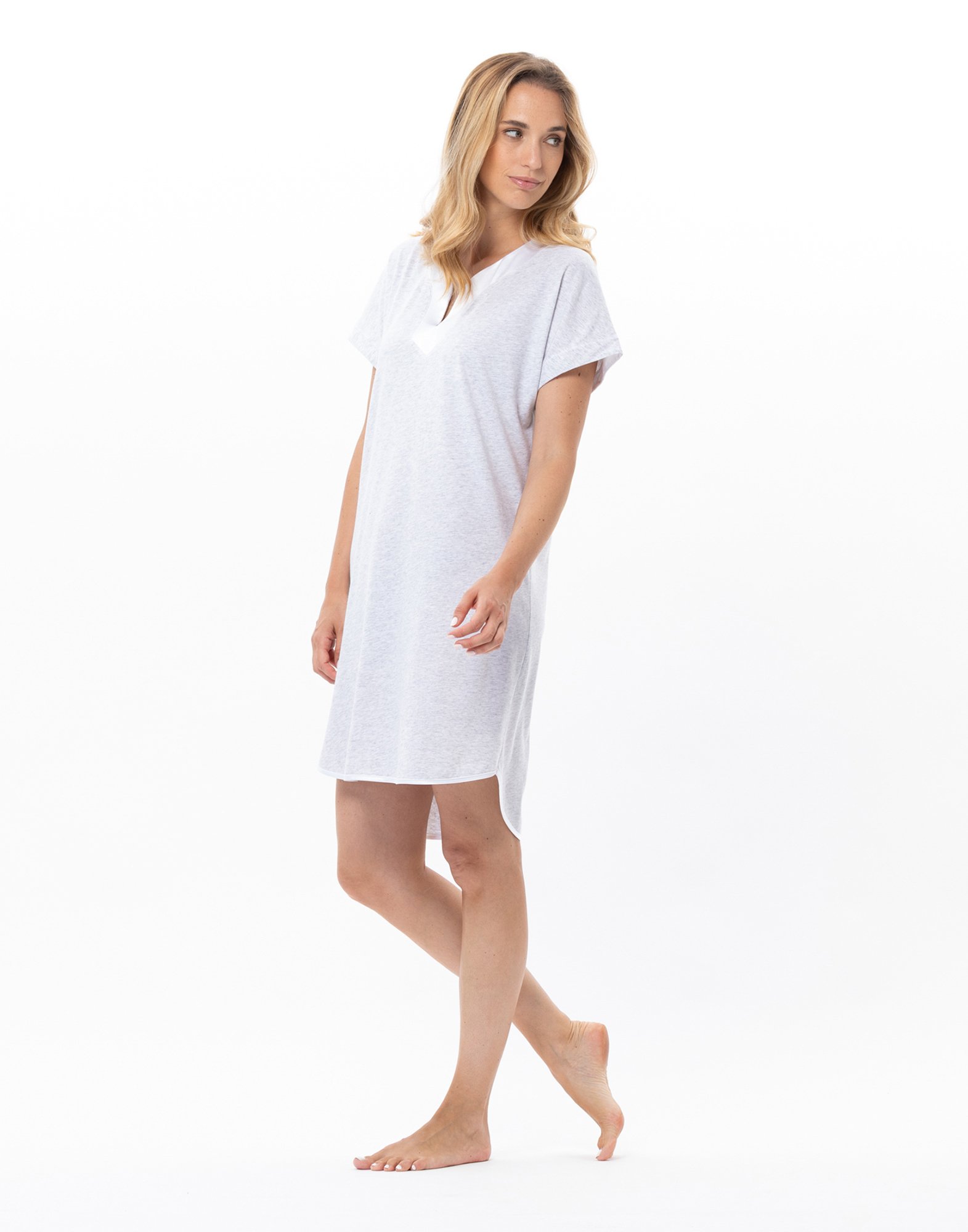 Modal cotton nightshirt LE CHAT Grey