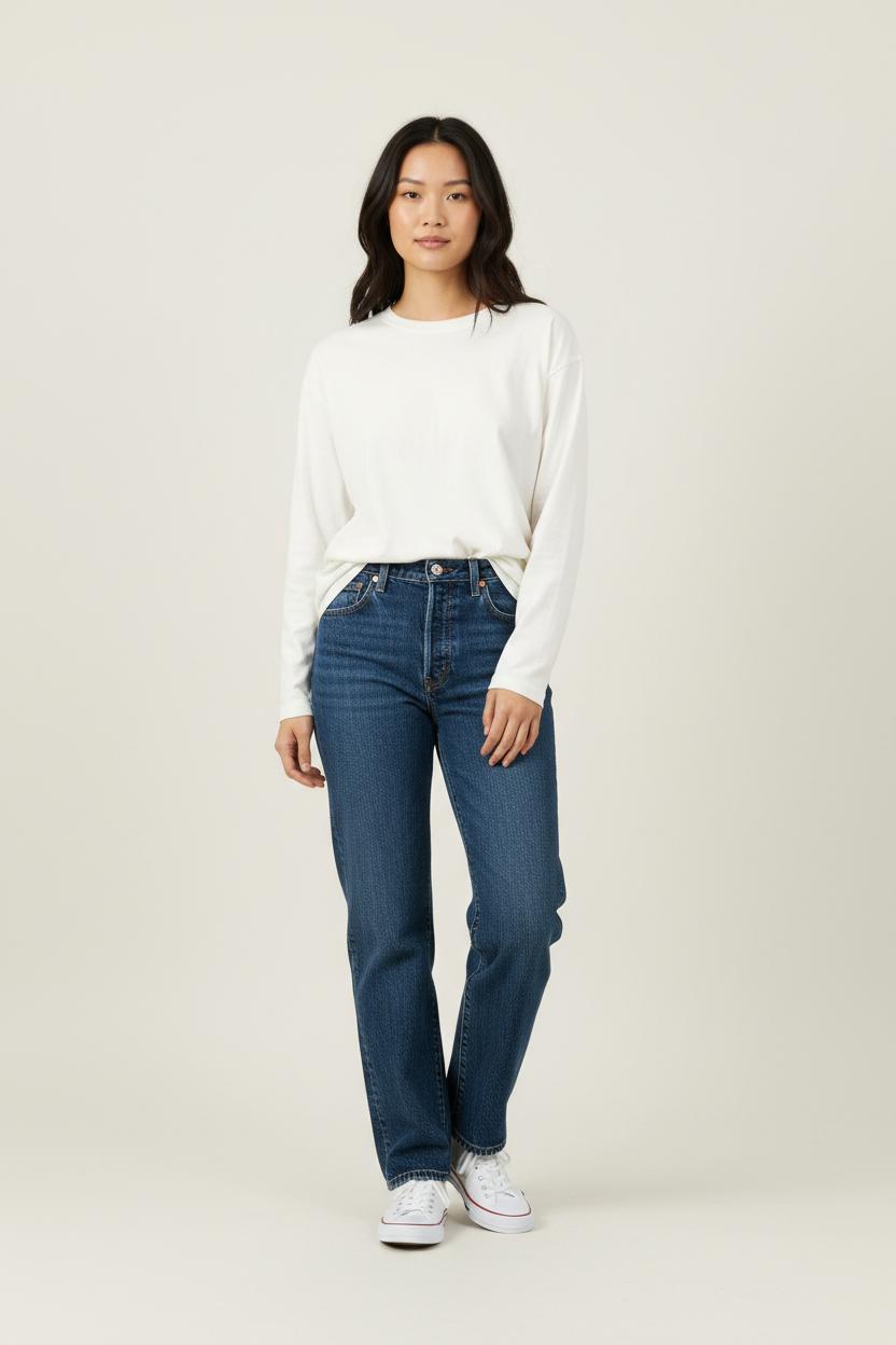 Cropped slim jeans with studs LEVI'S - Seconde main Blue