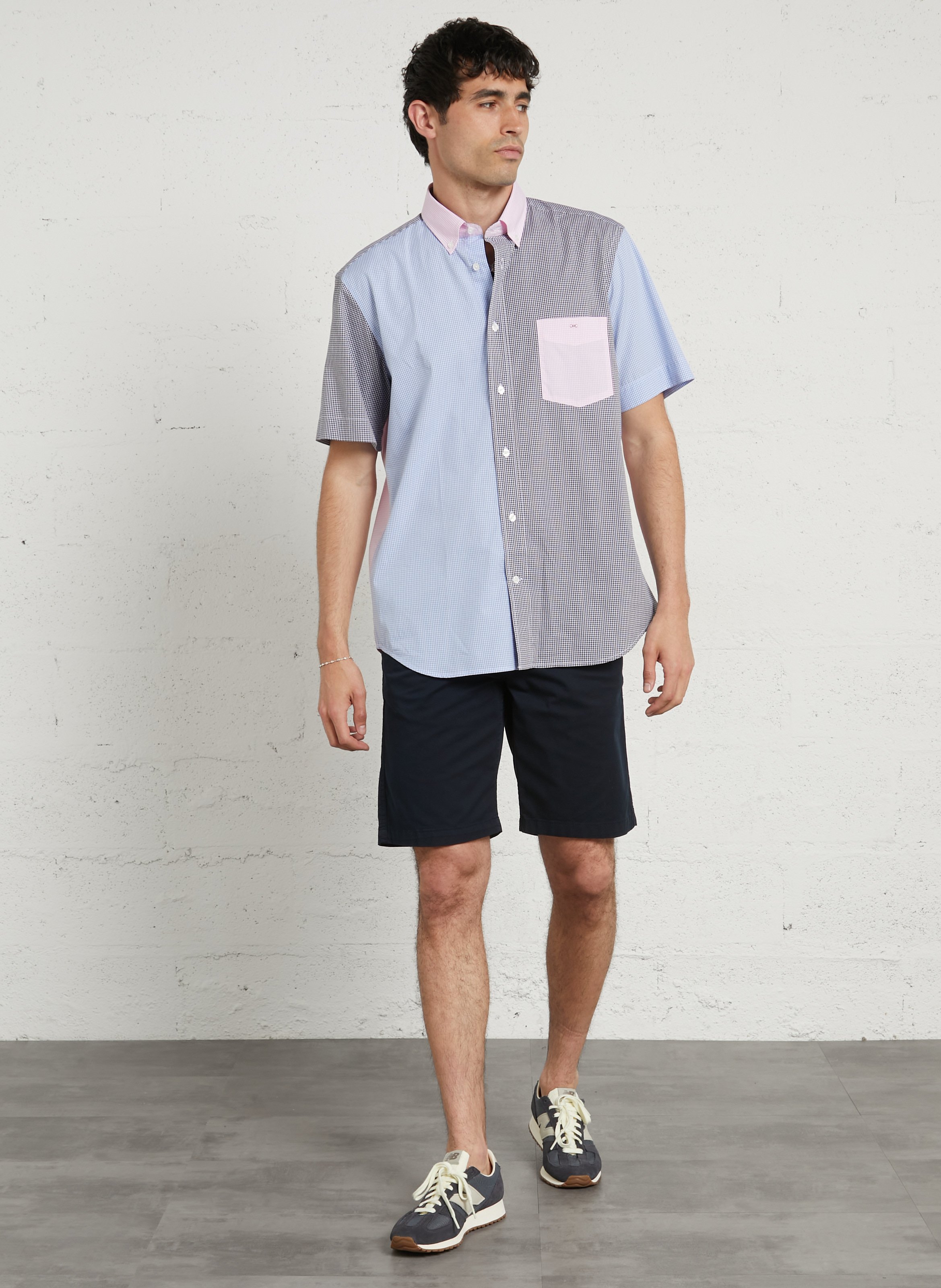 Chemise droite en coton EDEN PARK Bleu