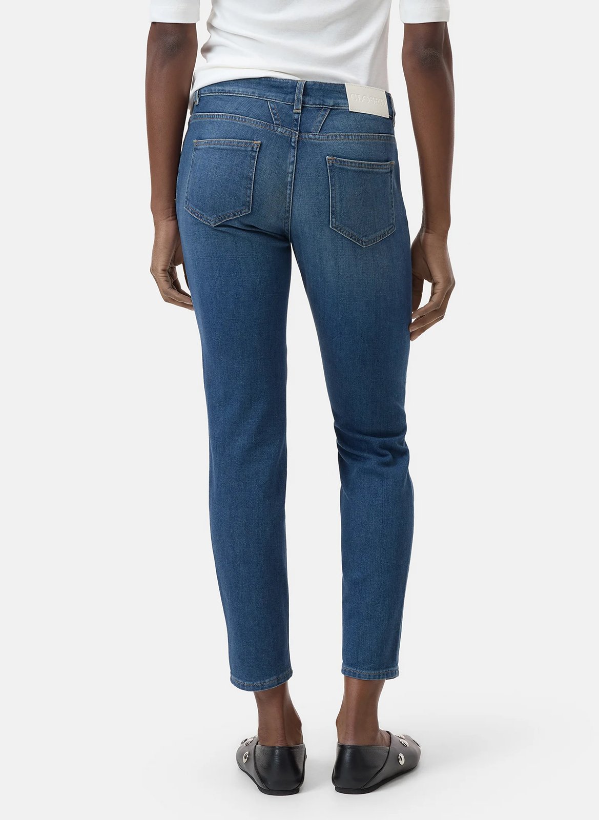 Jean slim en coton mélangé CLOSED Bleu