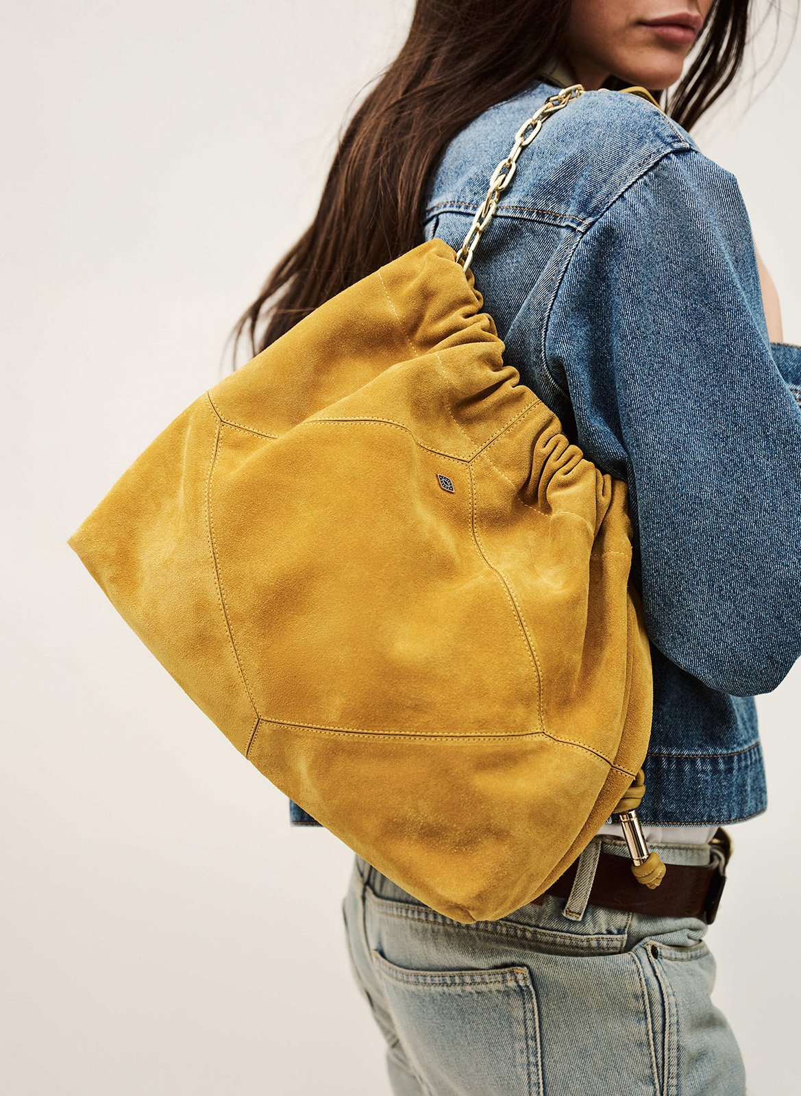 Sac à main en daim BA&SH Jaune