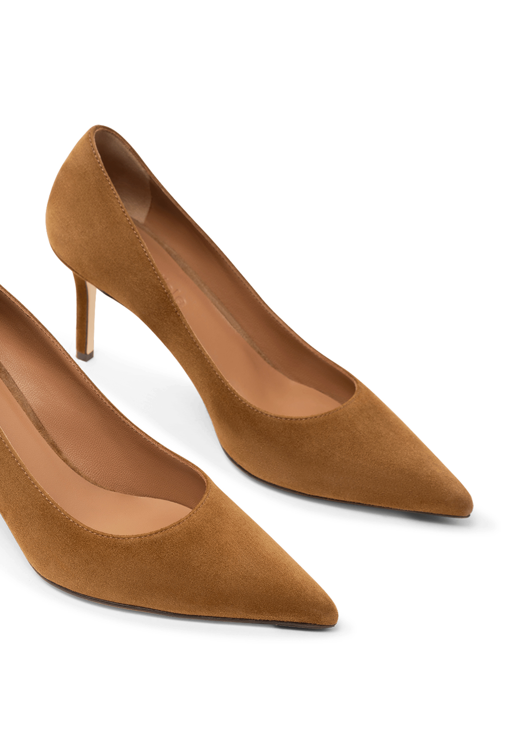 Escarpins en cuir velours datte PARALLELE PARIS Marron