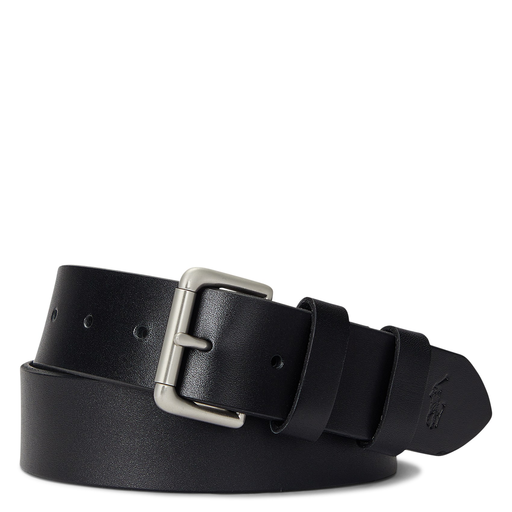 Einfarbiger Ledergürtel POLO RALPH LAUREN Schwarz