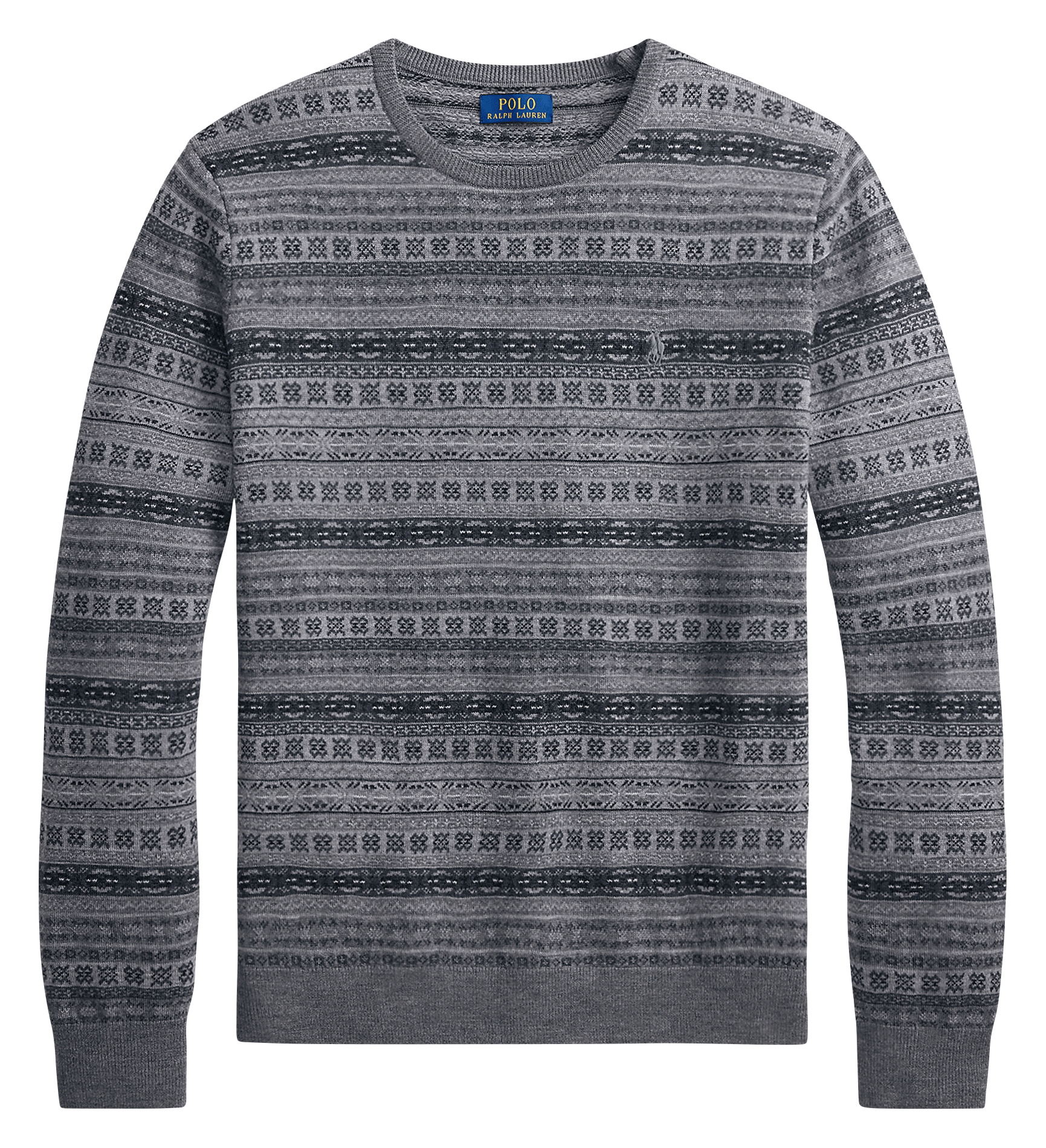 Gerader Wollpullover mit Muster POLO RALPH LAUREN Grau
